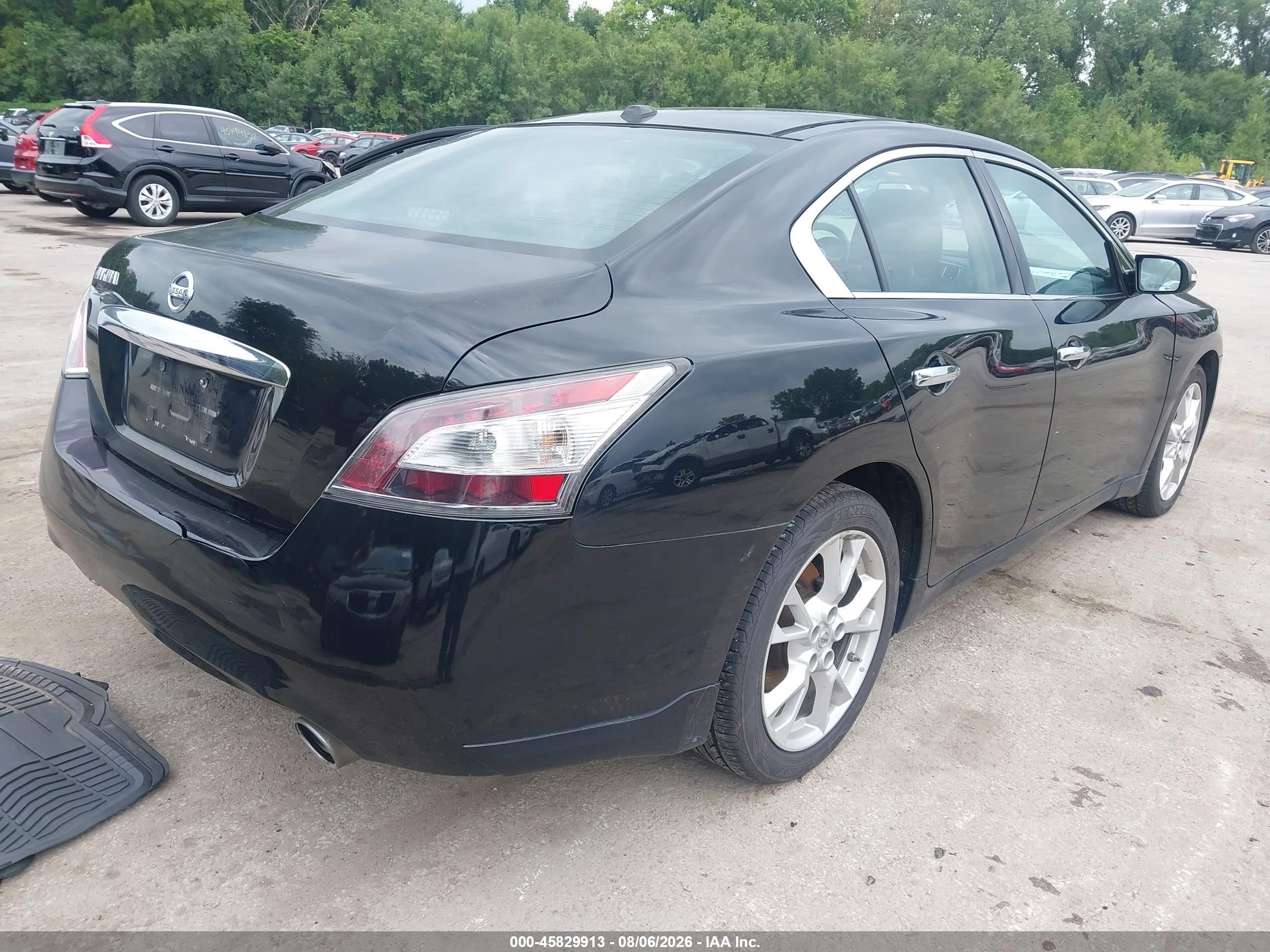 2014 Nissan Maxima 3.5 Sv Black vin: 1N4AA5AP8EC448394