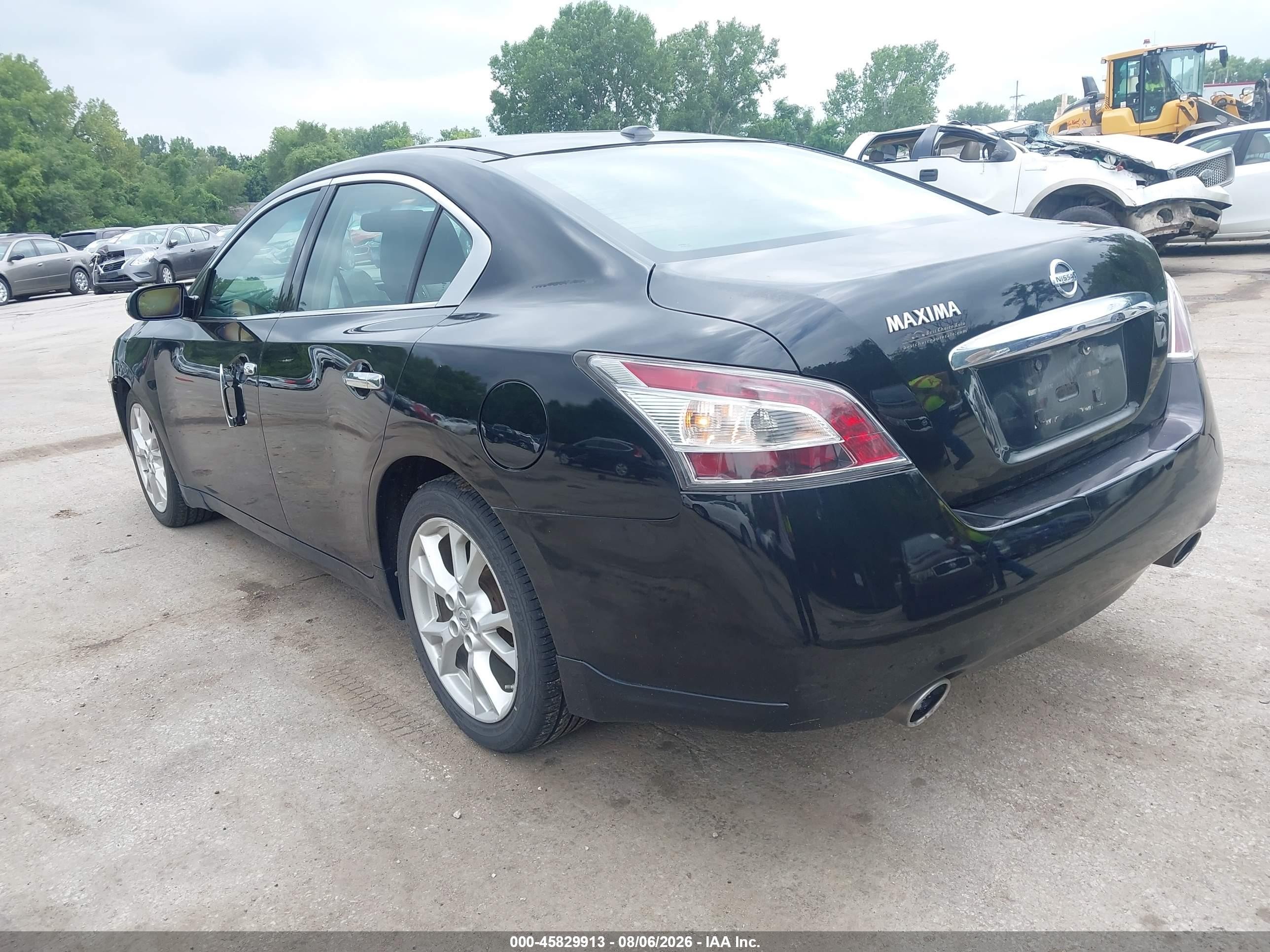 2014 Nissan Maxima 3.5 Sv Black vin: 1N4AA5AP8EC448394