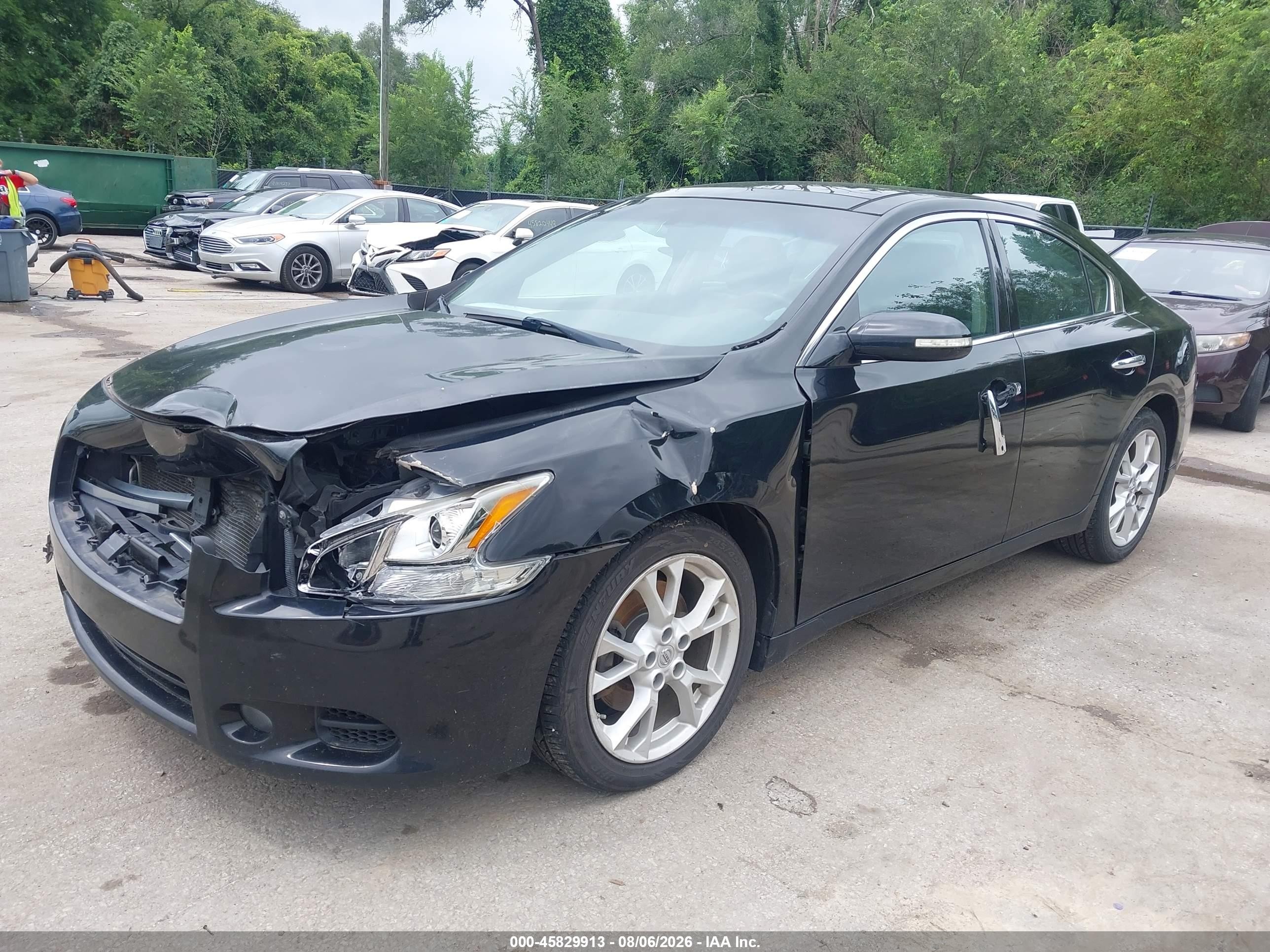 2014 Nissan Maxima 3.5 Sv Black vin: 1N4AA5AP8EC448394