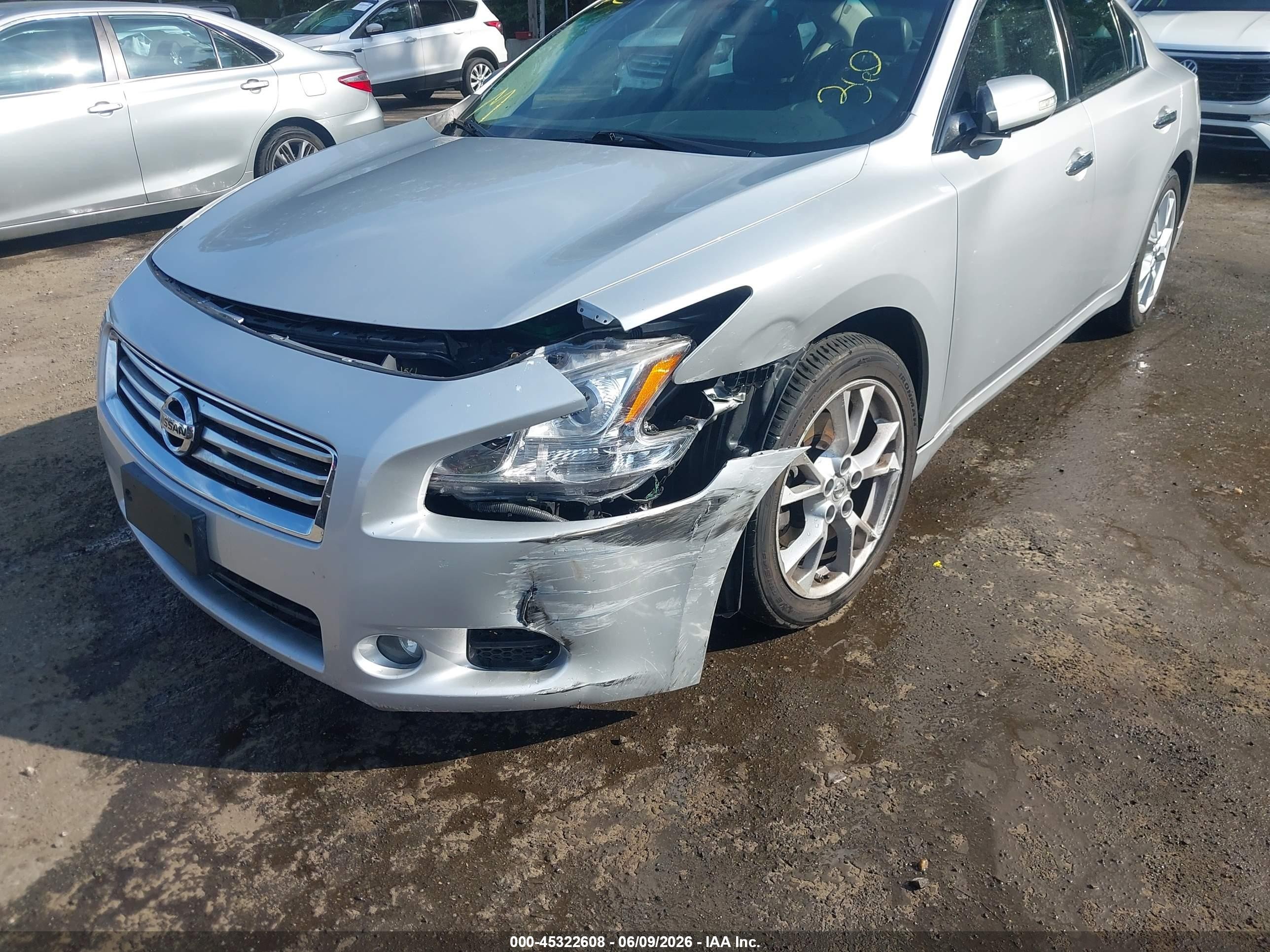 2014 Nissan Maxima 3.5 Sv Silver vin: 1N4AA5AP8EC448847