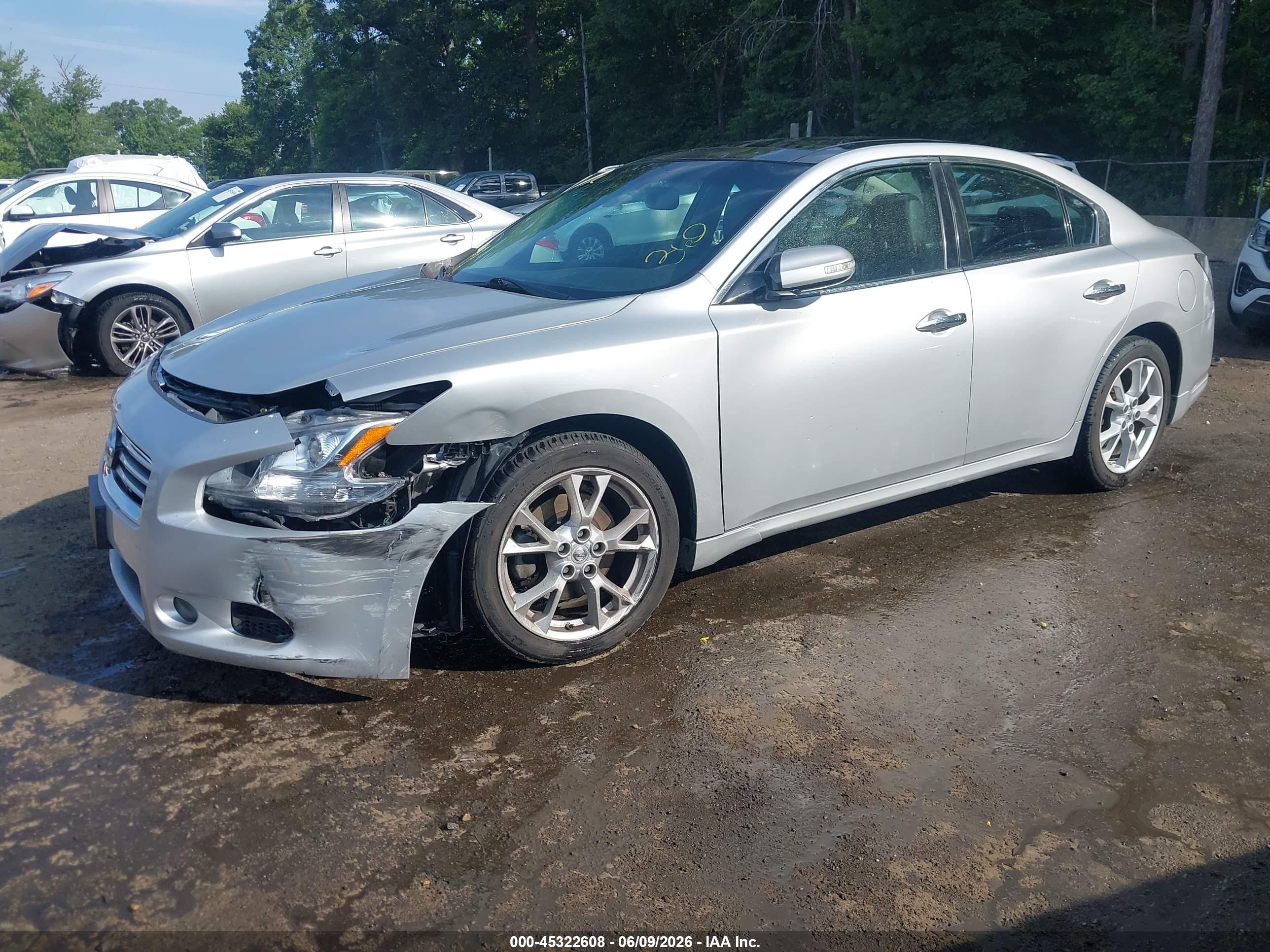 2014 Nissan Maxima 3.5 Sv Silver vin: 1N4AA5AP8EC448847
