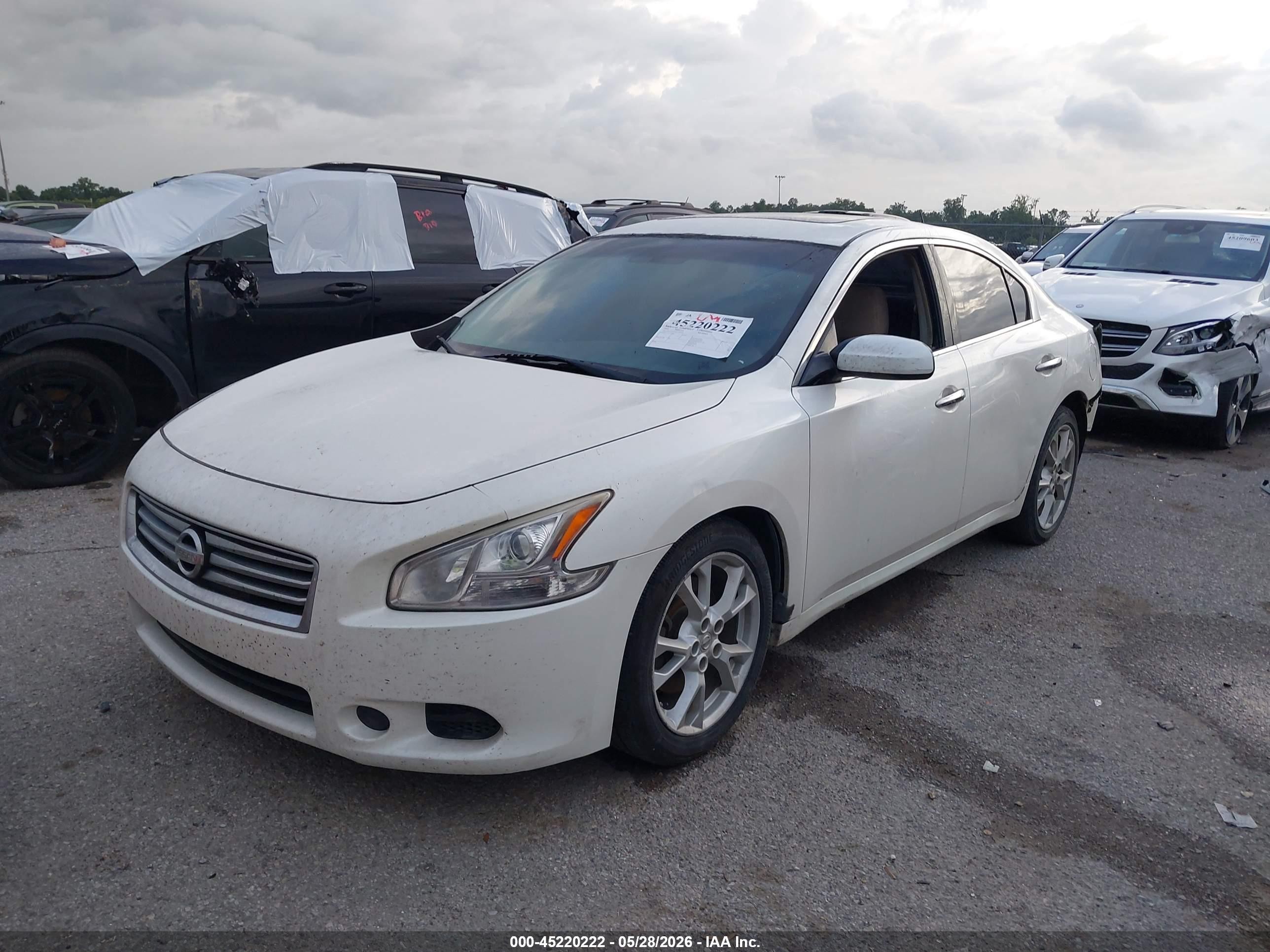 2014 Nissan Maxima 3.5 S White vin: 1N4AA5AP8EC449724