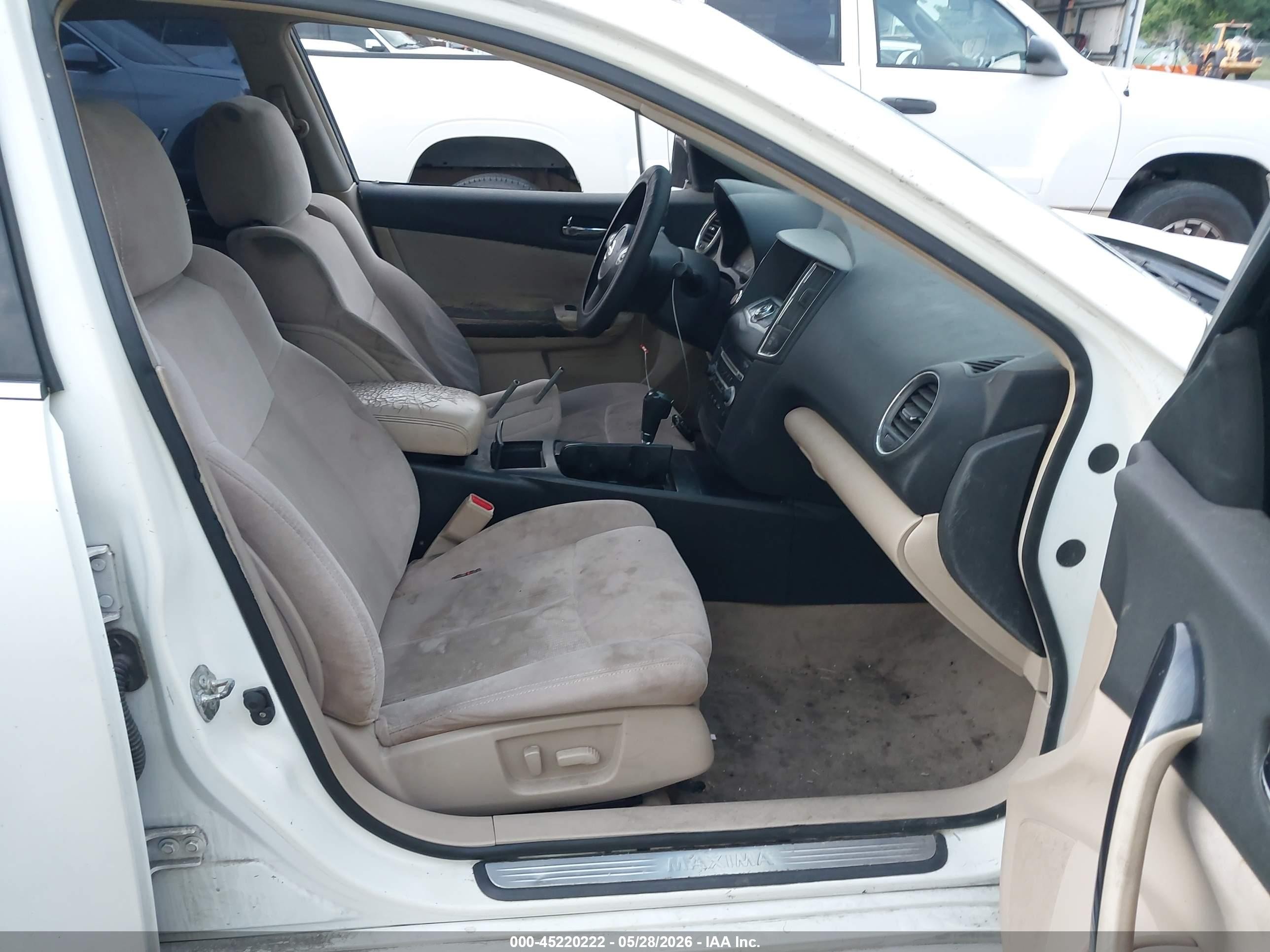 2014 Nissan Maxima 3.5 S White vin: 1N4AA5AP8EC449724
