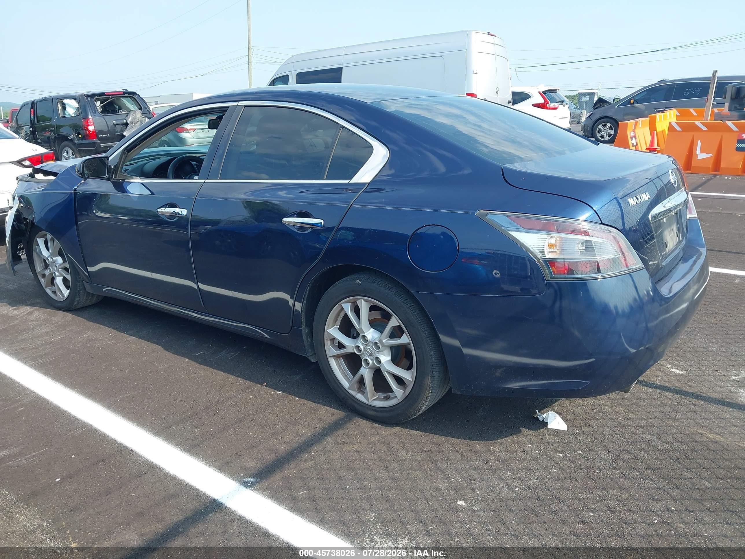 2014 Nissan Maxima 3.5 S Blue vin: 1N4AA5AP8EC452722