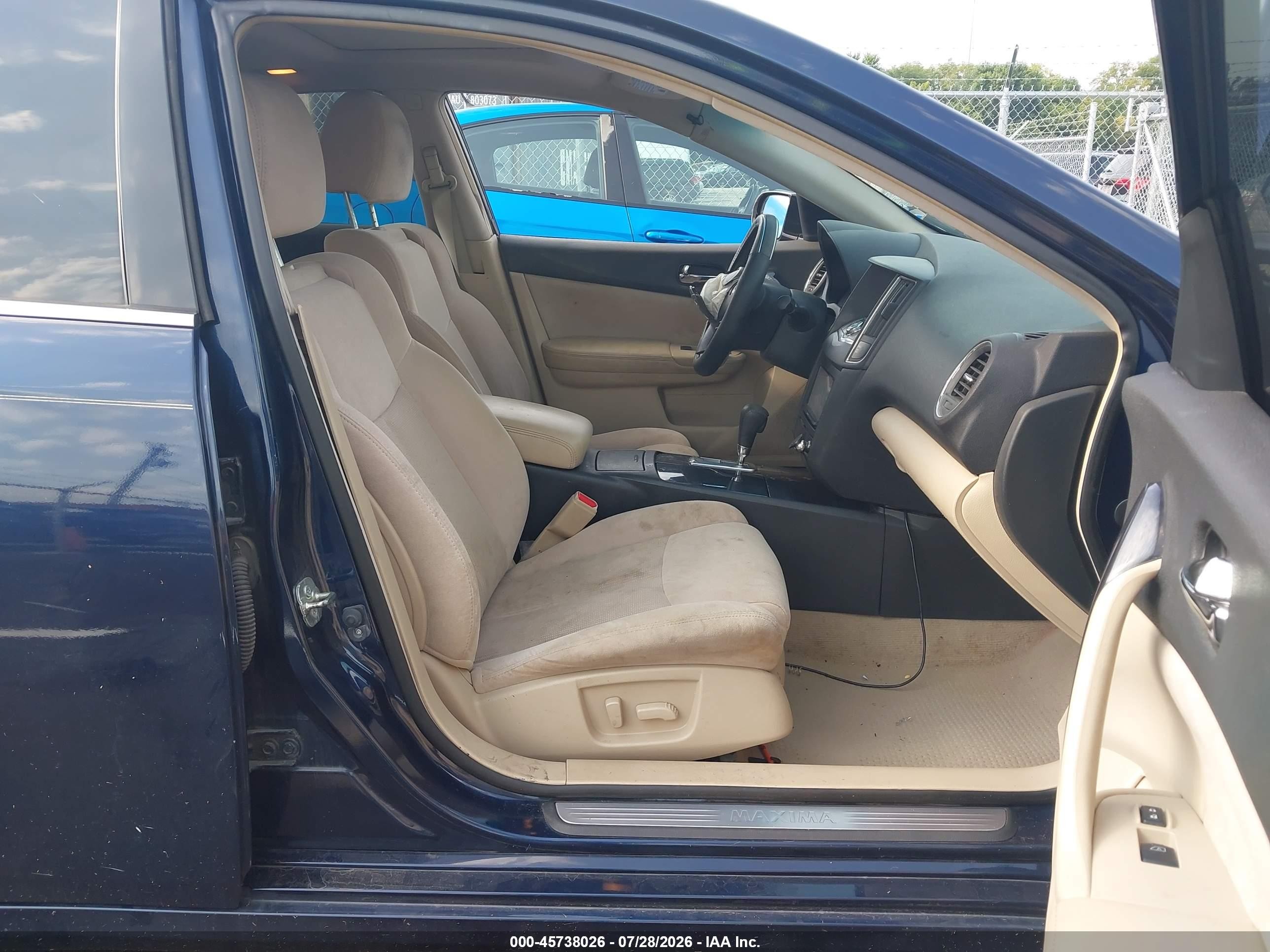 2014 Nissan Maxima 3.5 S Blue vin: 1N4AA5AP8EC452722