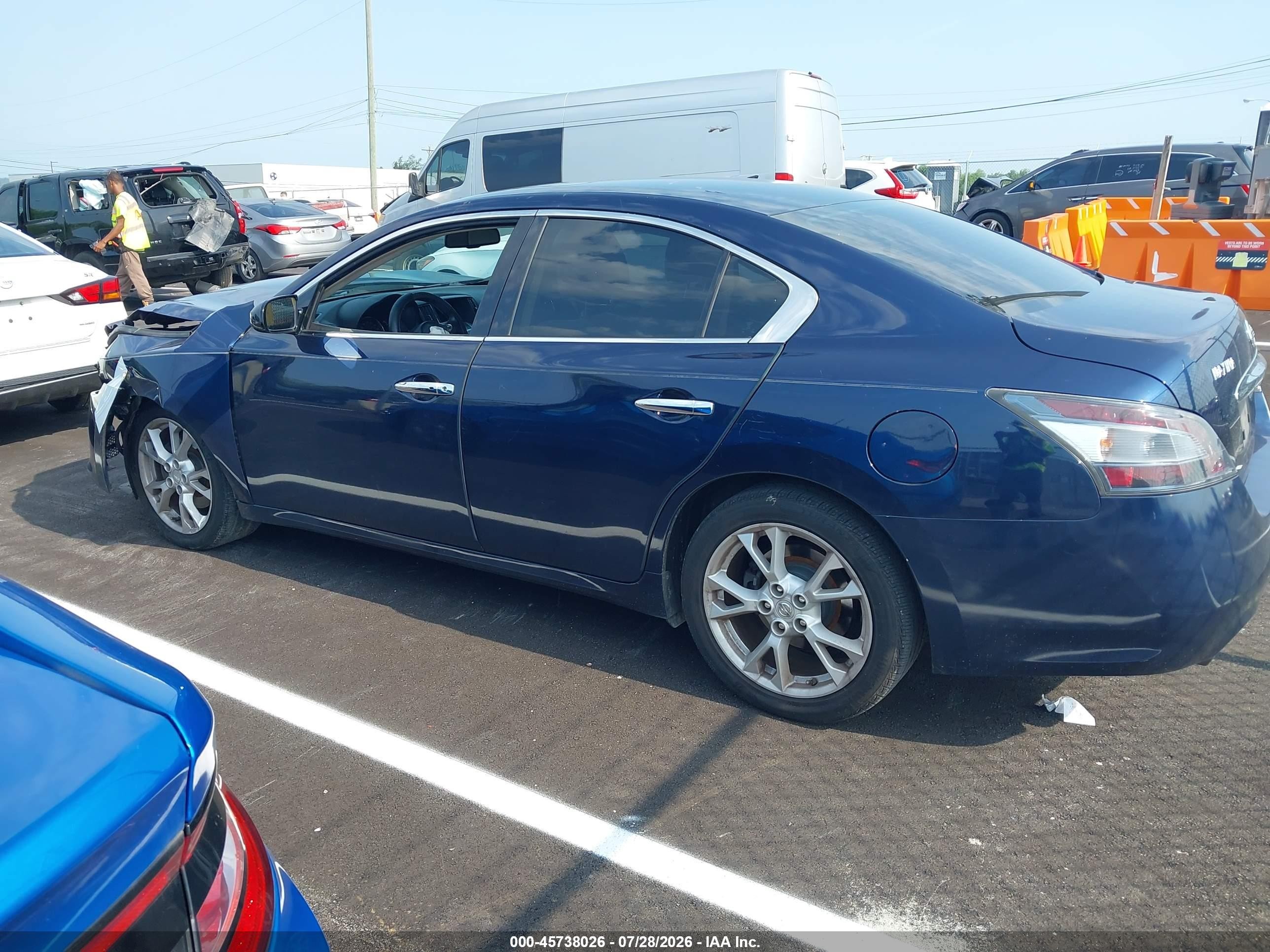 2014 Nissan Maxima 3.5 S Blue vin: 1N4AA5AP8EC452722