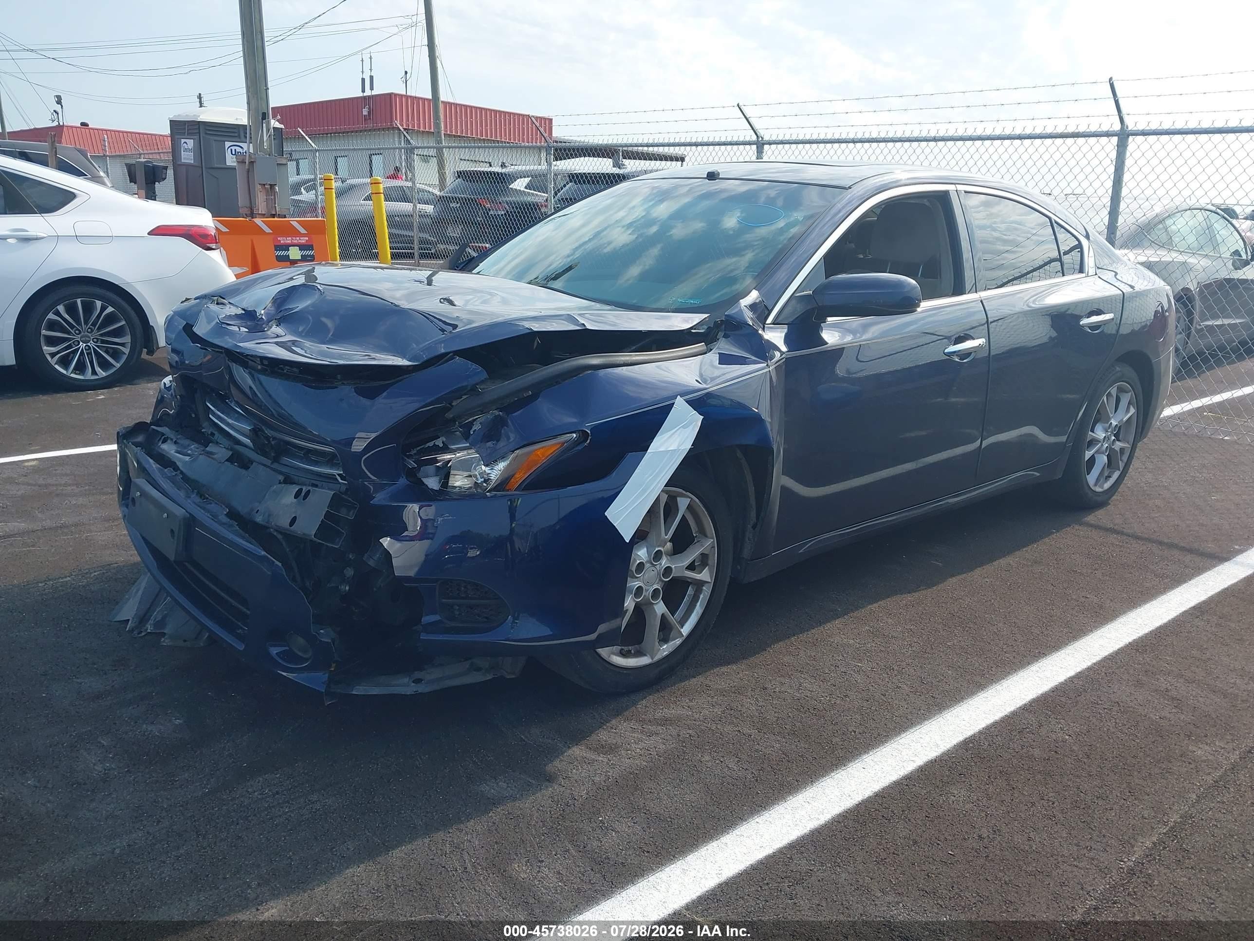 2014 Nissan Maxima 3.5 S Blue vin: 1N4AA5AP8EC452722