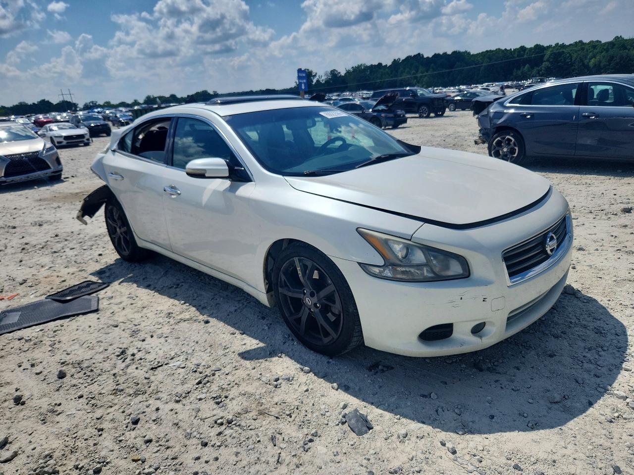 2014 Nissan Maxima 3.5 Sv White vin: 1N4AA5AP8EC471125