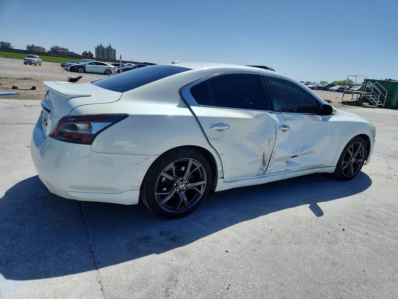2014 Nissan Maxima 3.5 Sv White vin: 1N4AA5AP8EC473165