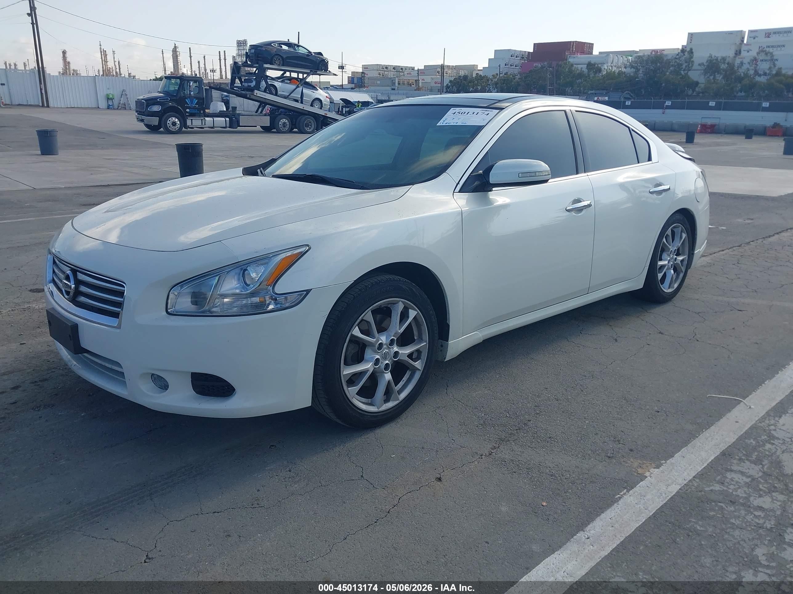 2014 Nissan Maxima 3.5 Sv White vin: 1N4AA5AP8EC476647
