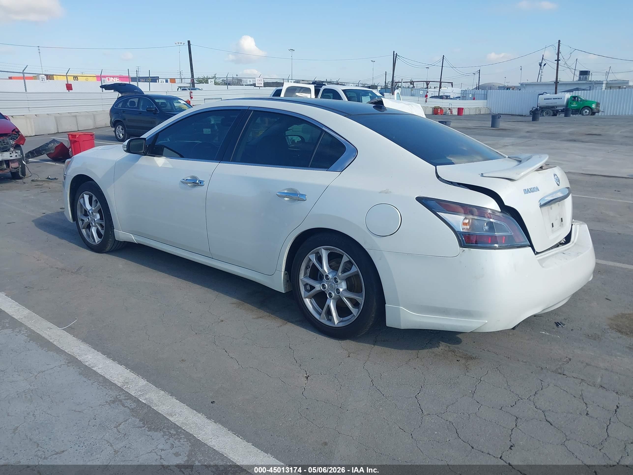 2014 Nissan Maxima 3.5 Sv White vin: 1N4AA5AP8EC476647