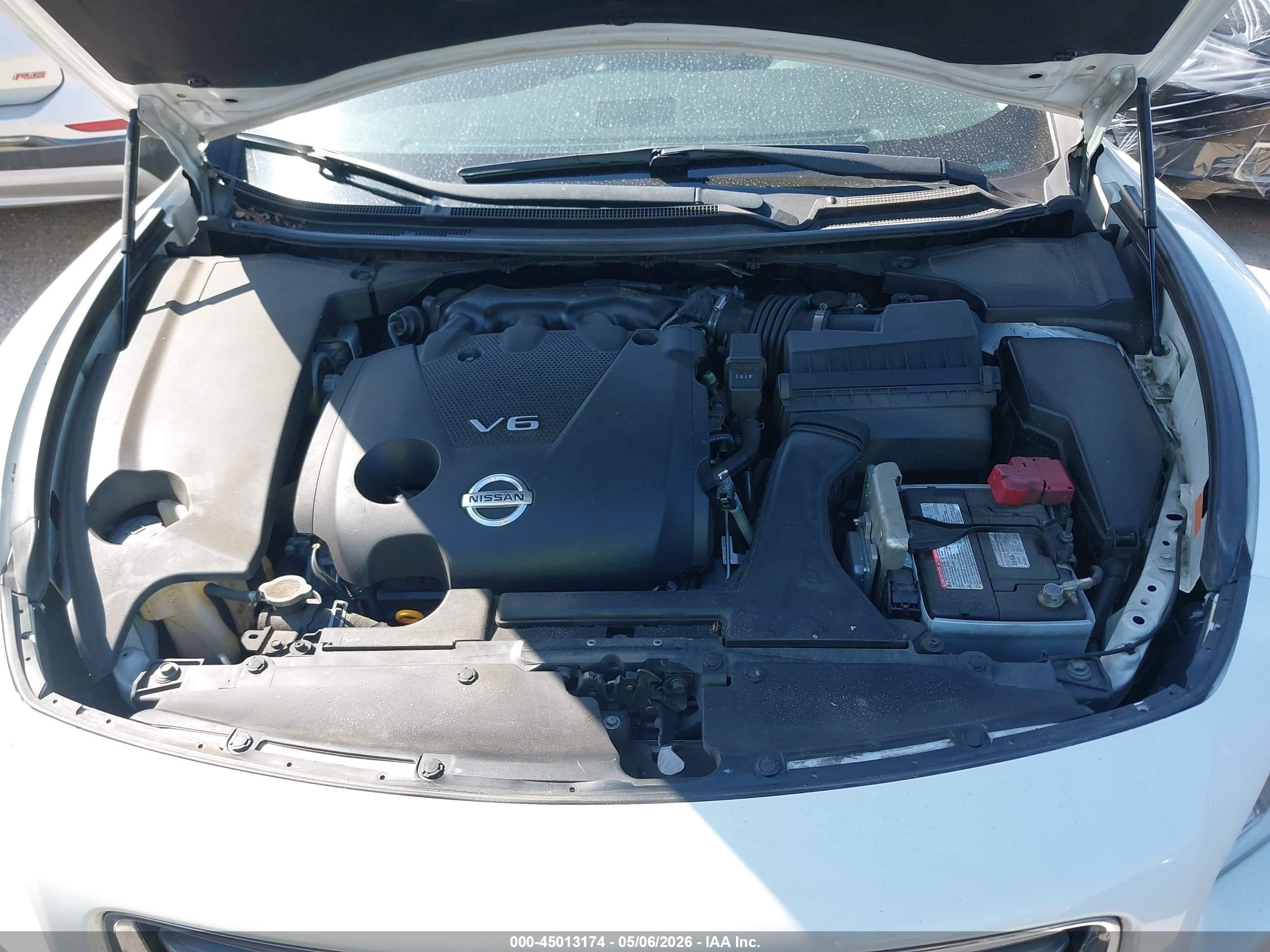 2014 Nissan Maxima 3.5 Sv White vin: 1N4AA5AP8EC476647