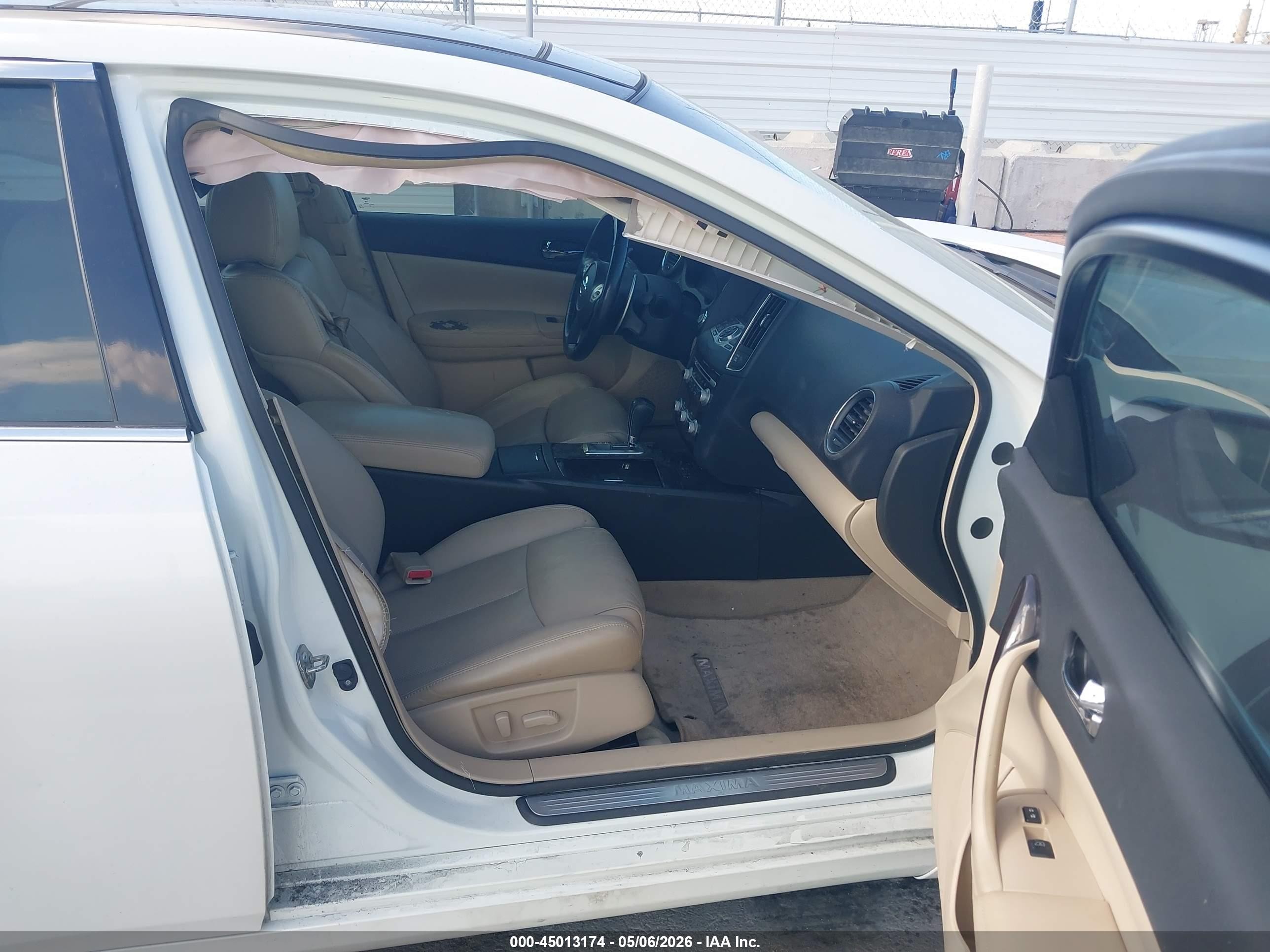 2014 Nissan Maxima 3.5 Sv White vin: 1N4AA5AP8EC476647