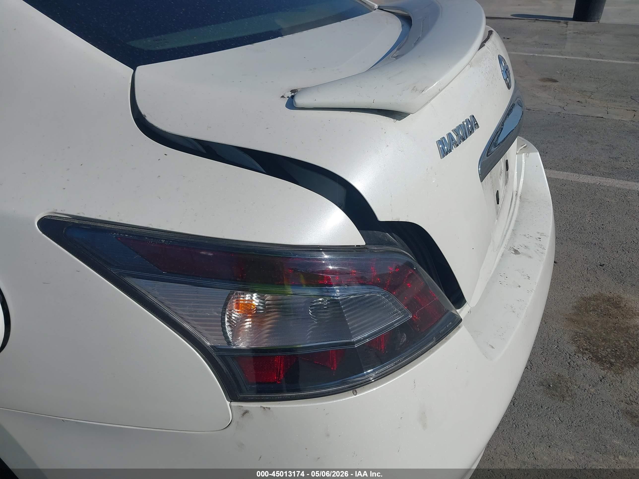 2014 Nissan Maxima 3.5 Sv White vin: 1N4AA5AP8EC476647