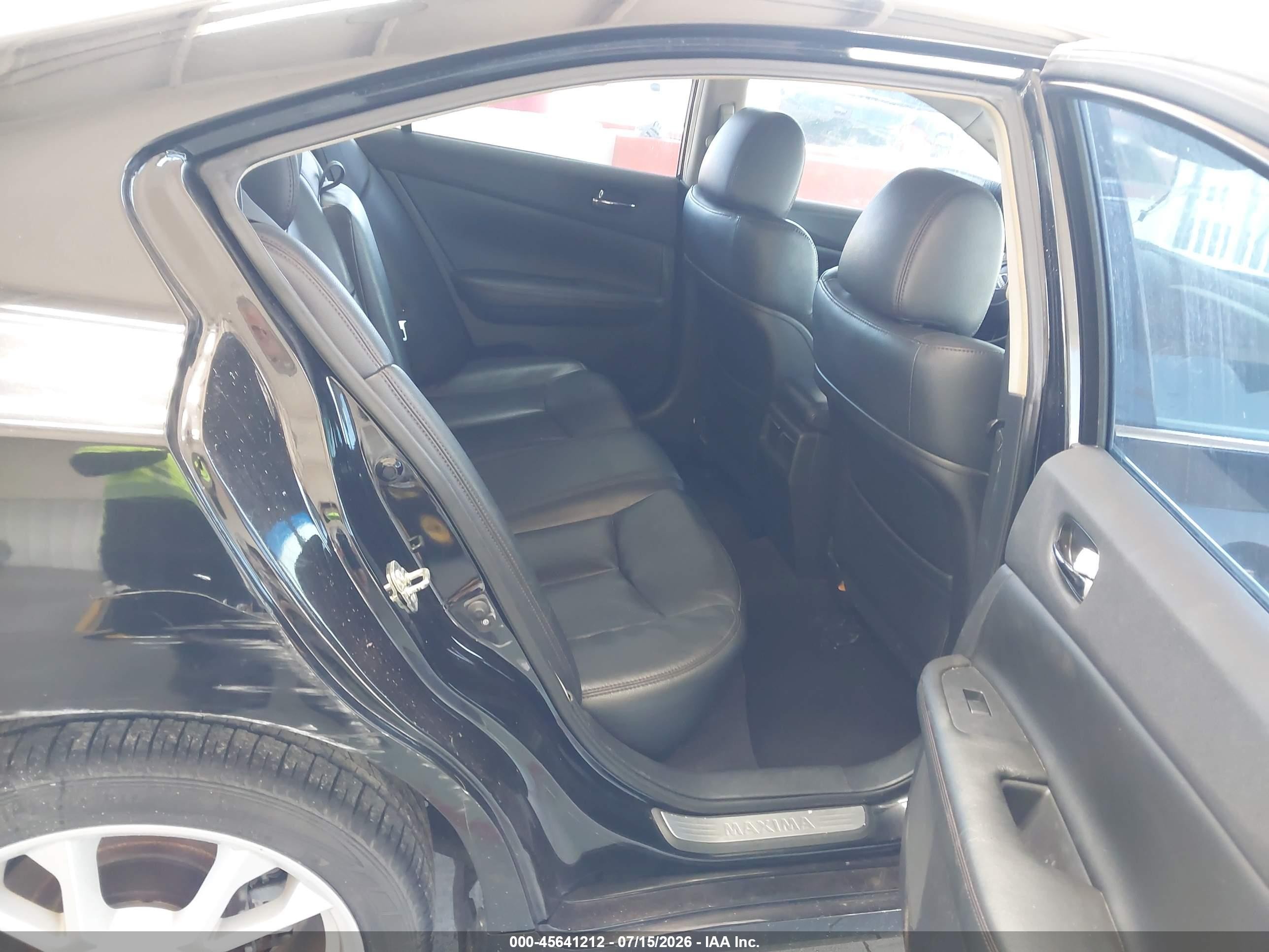 2014 Nissan Maxima 3.5 Sv Black vin: 1N4AA5AP8EC478432