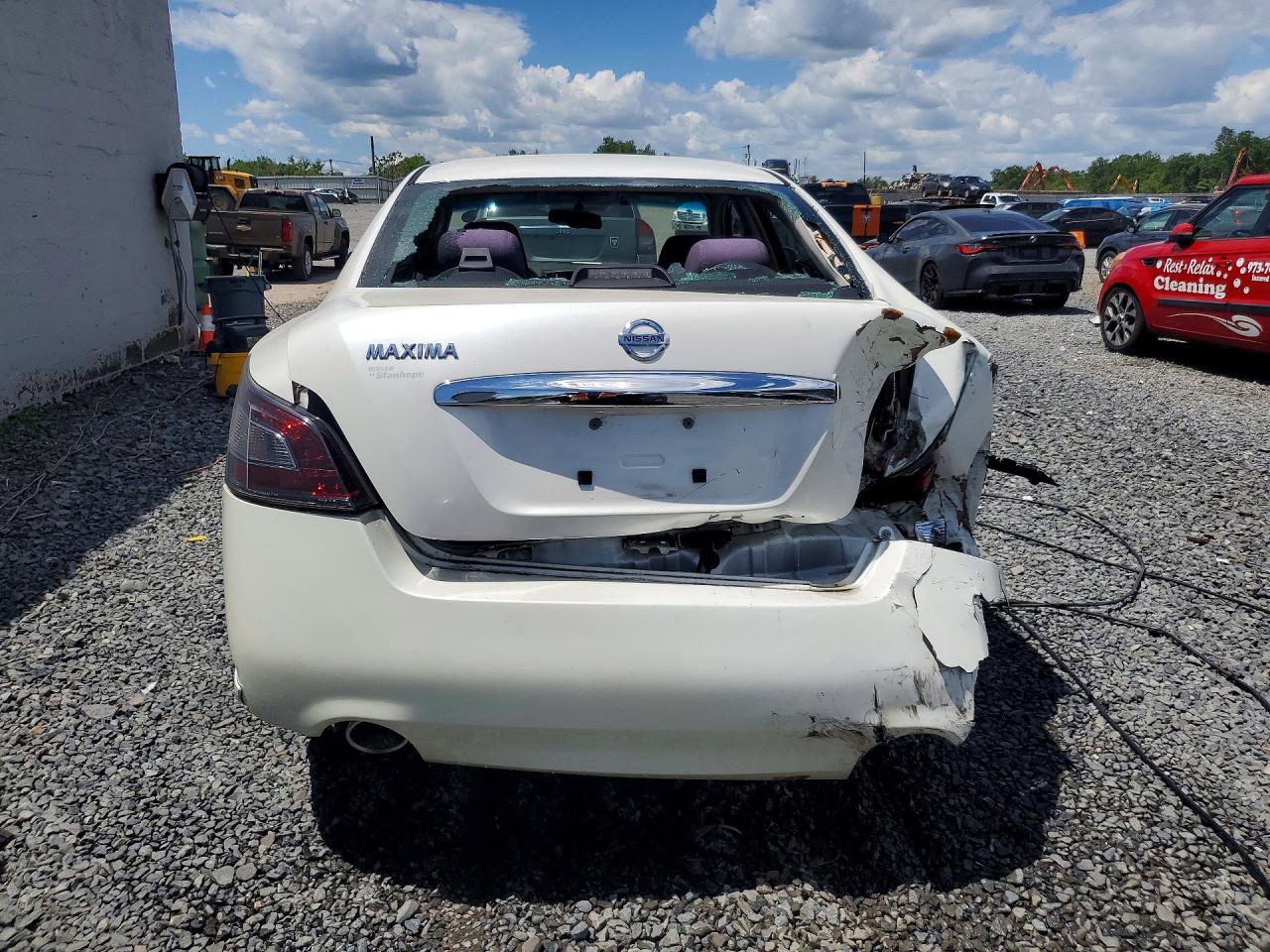 2014 Nissan Maxima 3.5 S White vin: 1N4AA5AP8EC484148