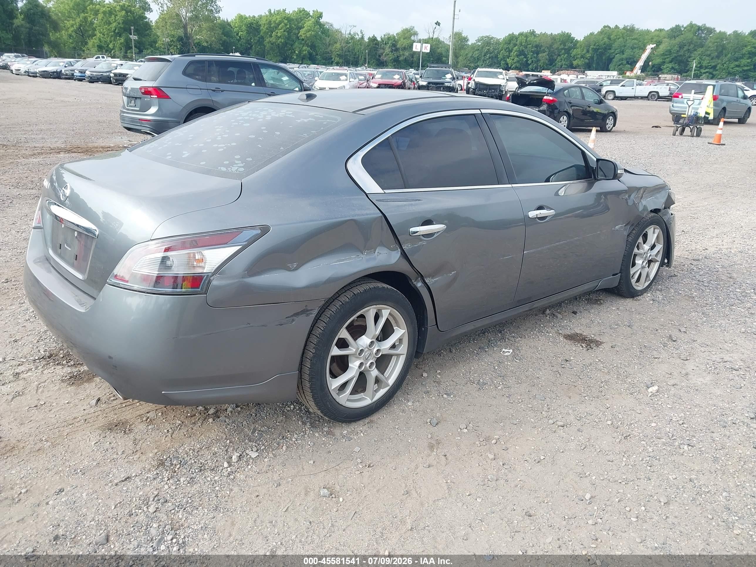 2014 Nissan Maxima 3.5 Sv Gray vin: 1N4AA5AP8EC492833