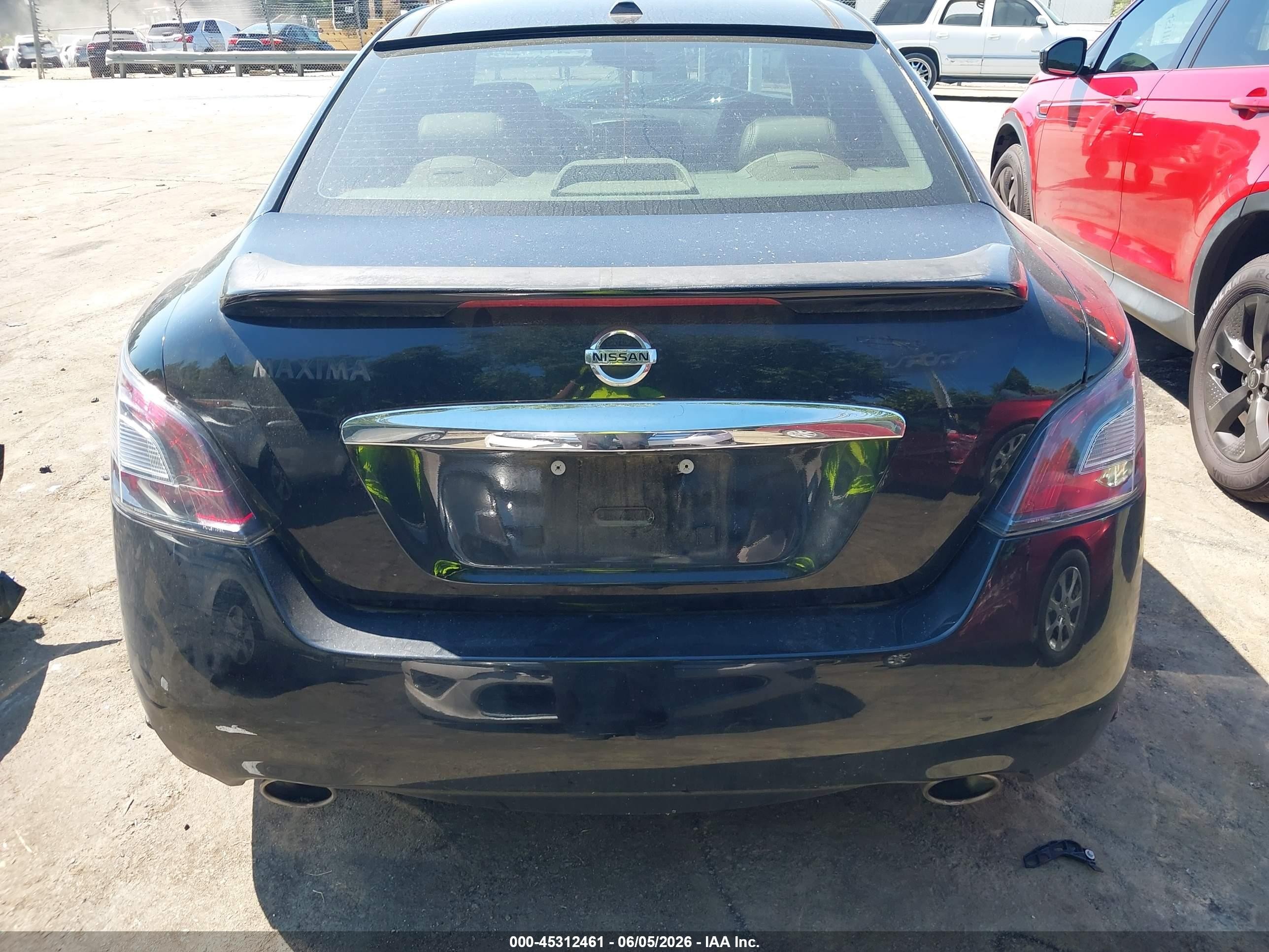2014 Nissan Maxima 3.5 Sv Black vin: 1N4AA5AP8EC497904