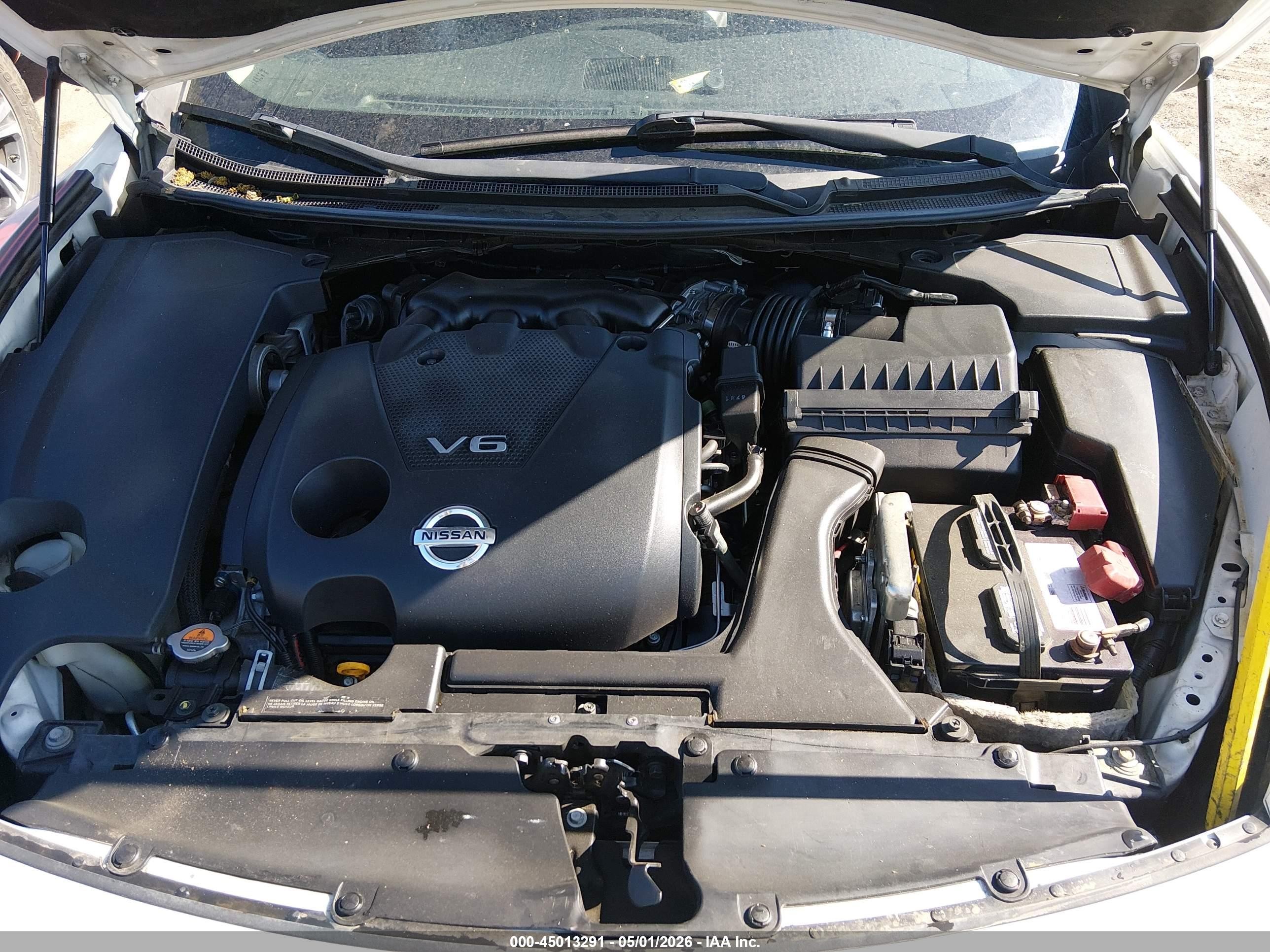 2014 Nissan Maxima 3.5 Sv White vin: 1N4AA5AP8EC909755