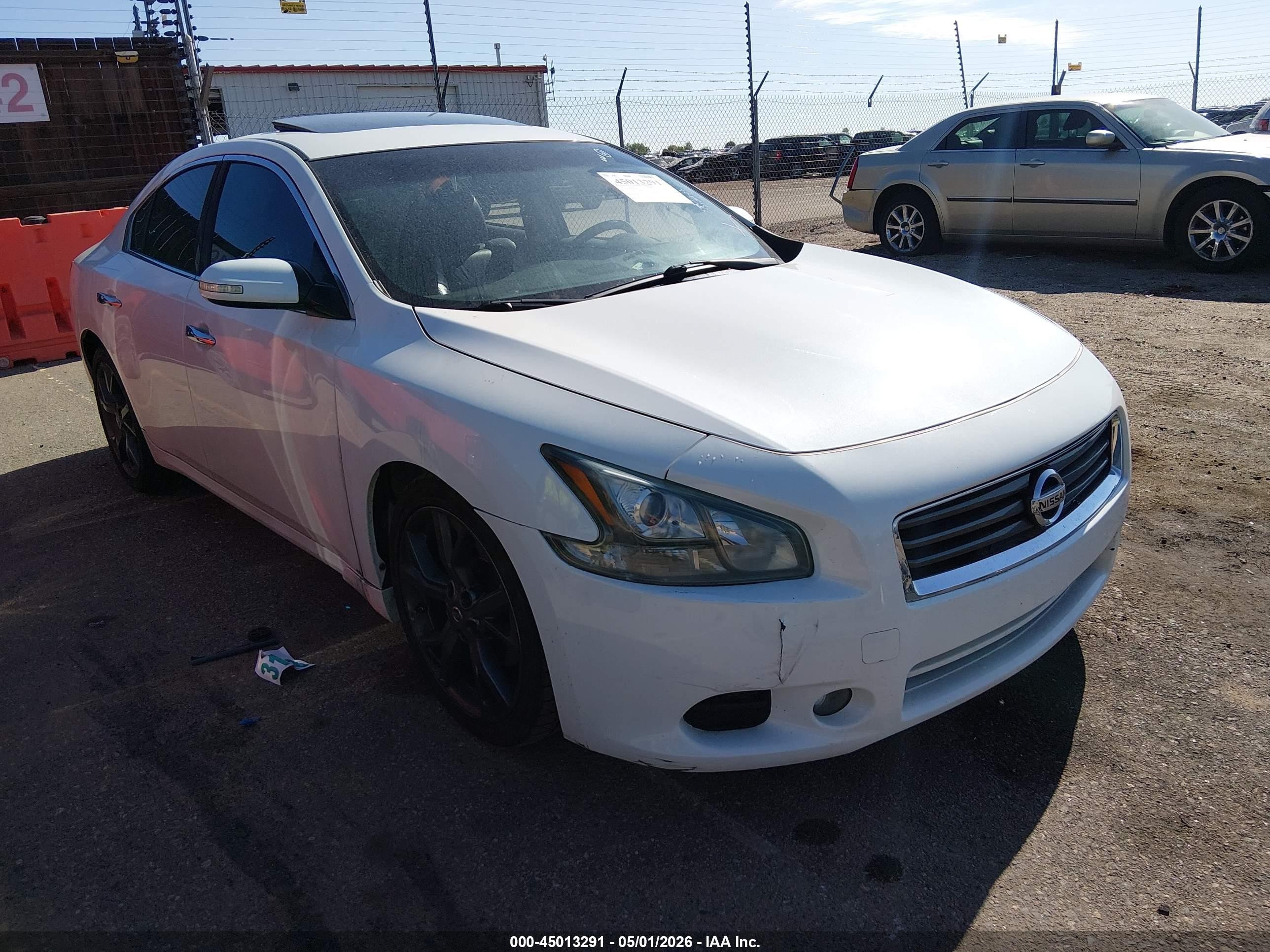 2014 Nissan Maxima 3.5 Sv White vin: 1N4AA5AP8EC909755
