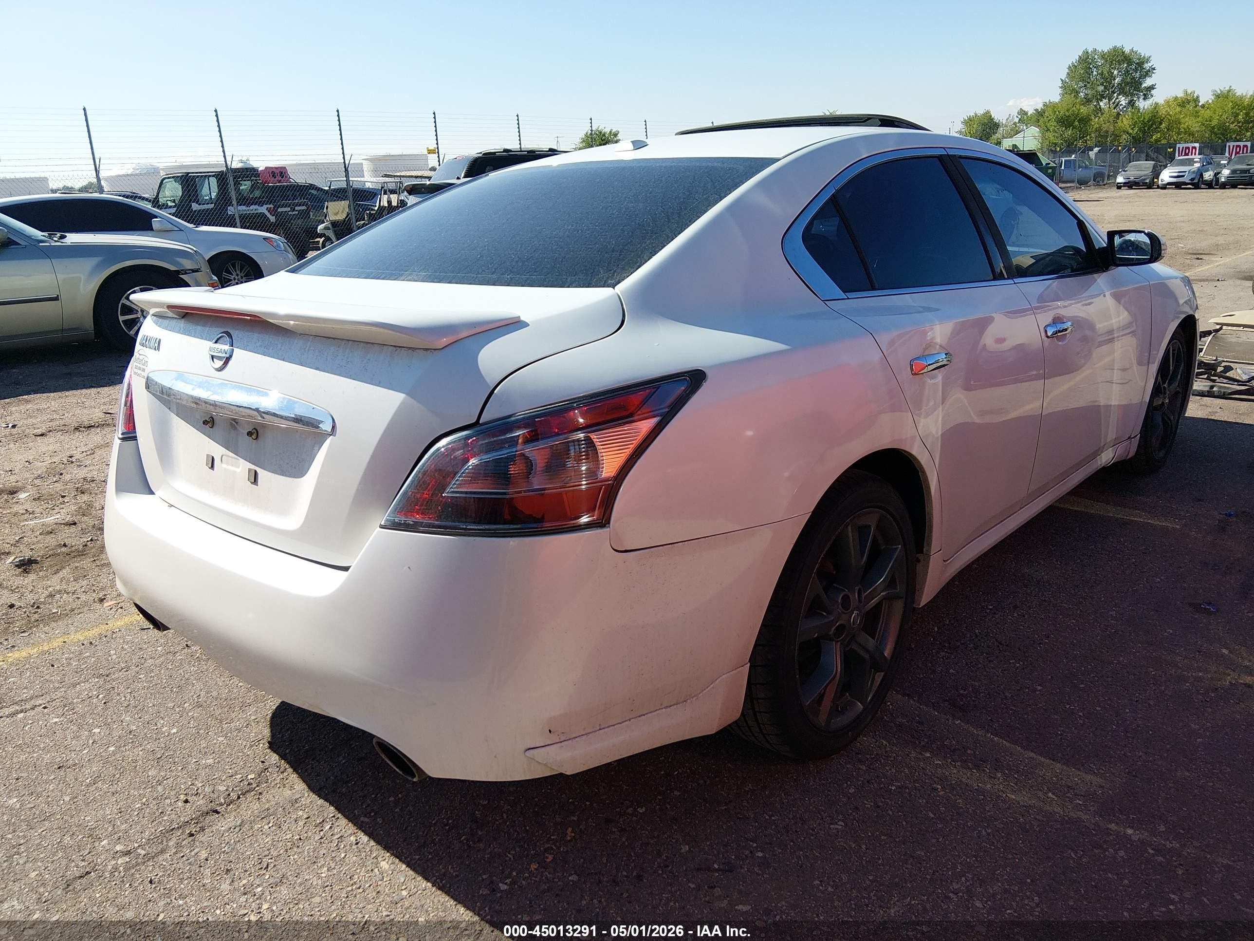 2014 Nissan Maxima 3.5 Sv White vin: 1N4AA5AP8EC909755