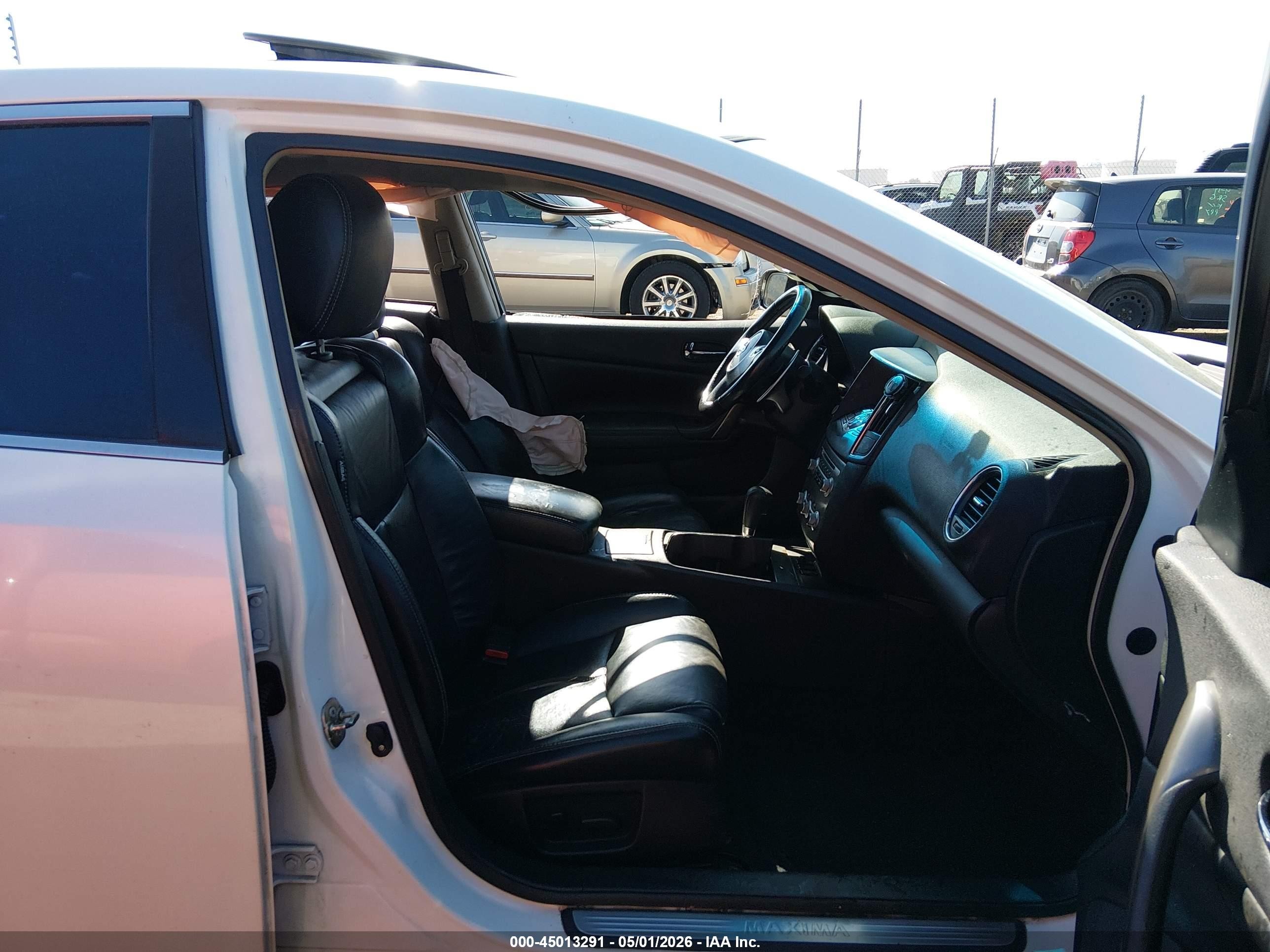 2014 Nissan Maxima 3.5 Sv White vin: 1N4AA5AP8EC909755