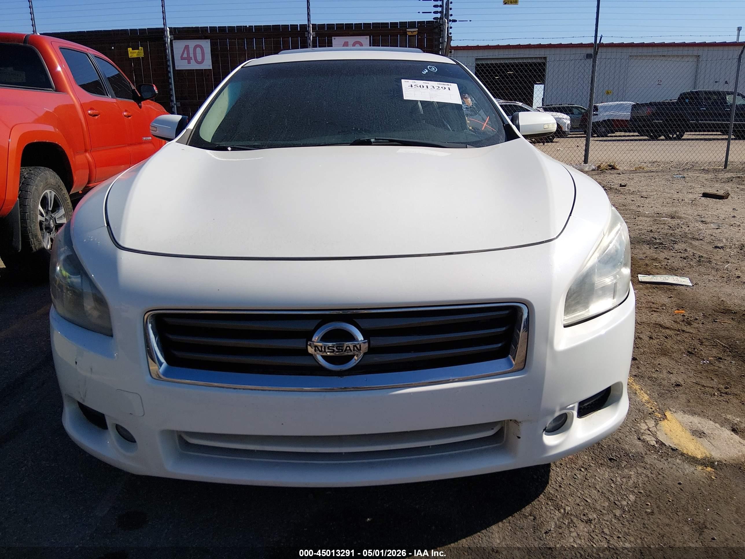 2014 Nissan Maxima 3.5 Sv White vin: 1N4AA5AP8EC909755