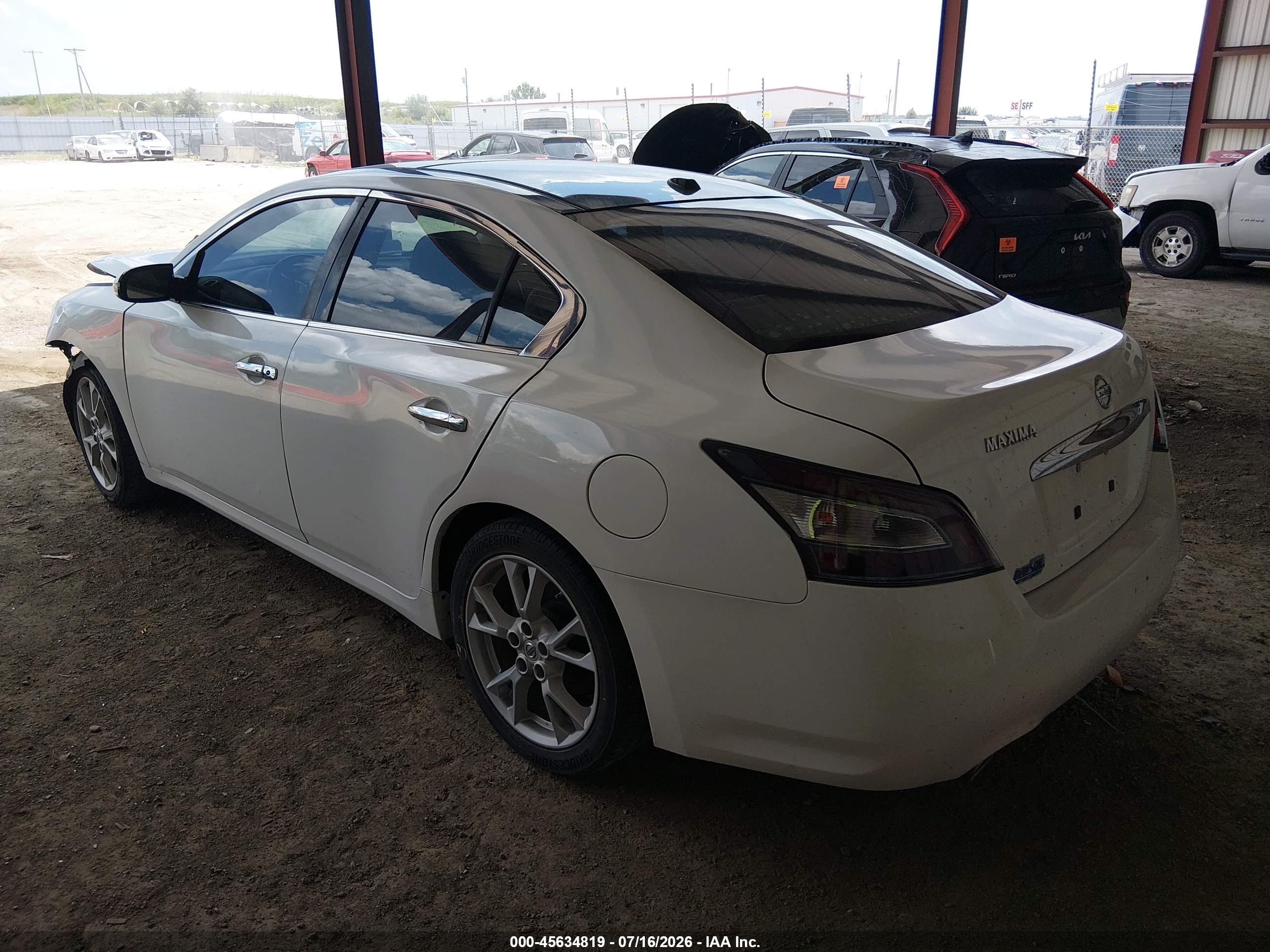 2014 Nissan Maxima 3.5 Sv White vin: 1N4AA5AP8EC910677