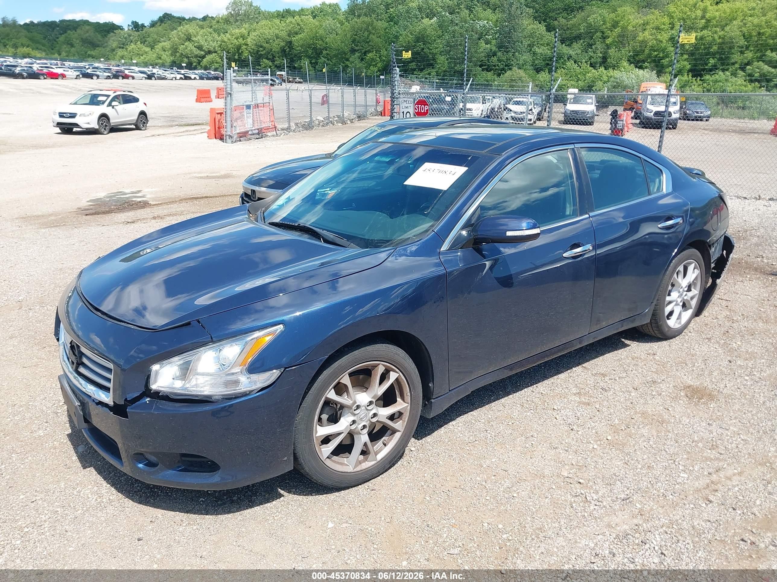 2014 Nissan Maxima 3.5 Sv Blue vin: 1N4AA5AP8EC914146