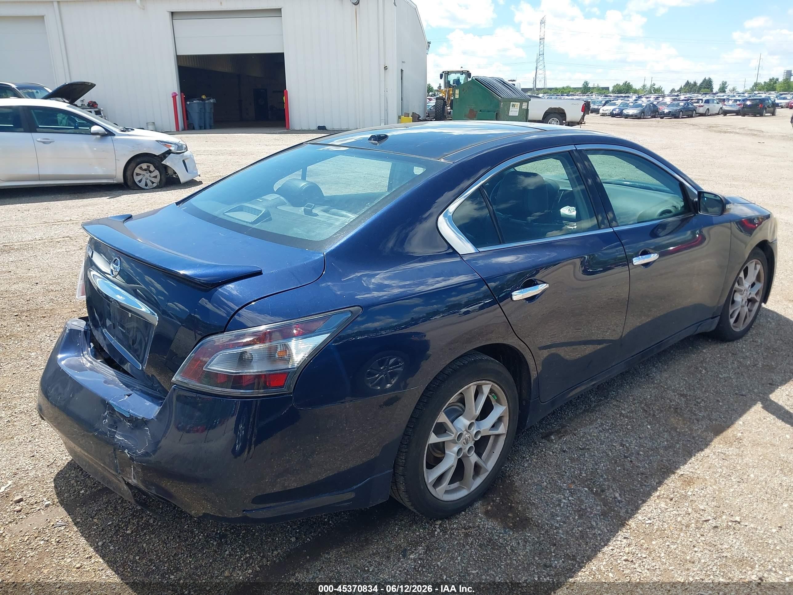 2014 Nissan Maxima 3.5 Sv Blue vin: 1N4AA5AP8EC914146