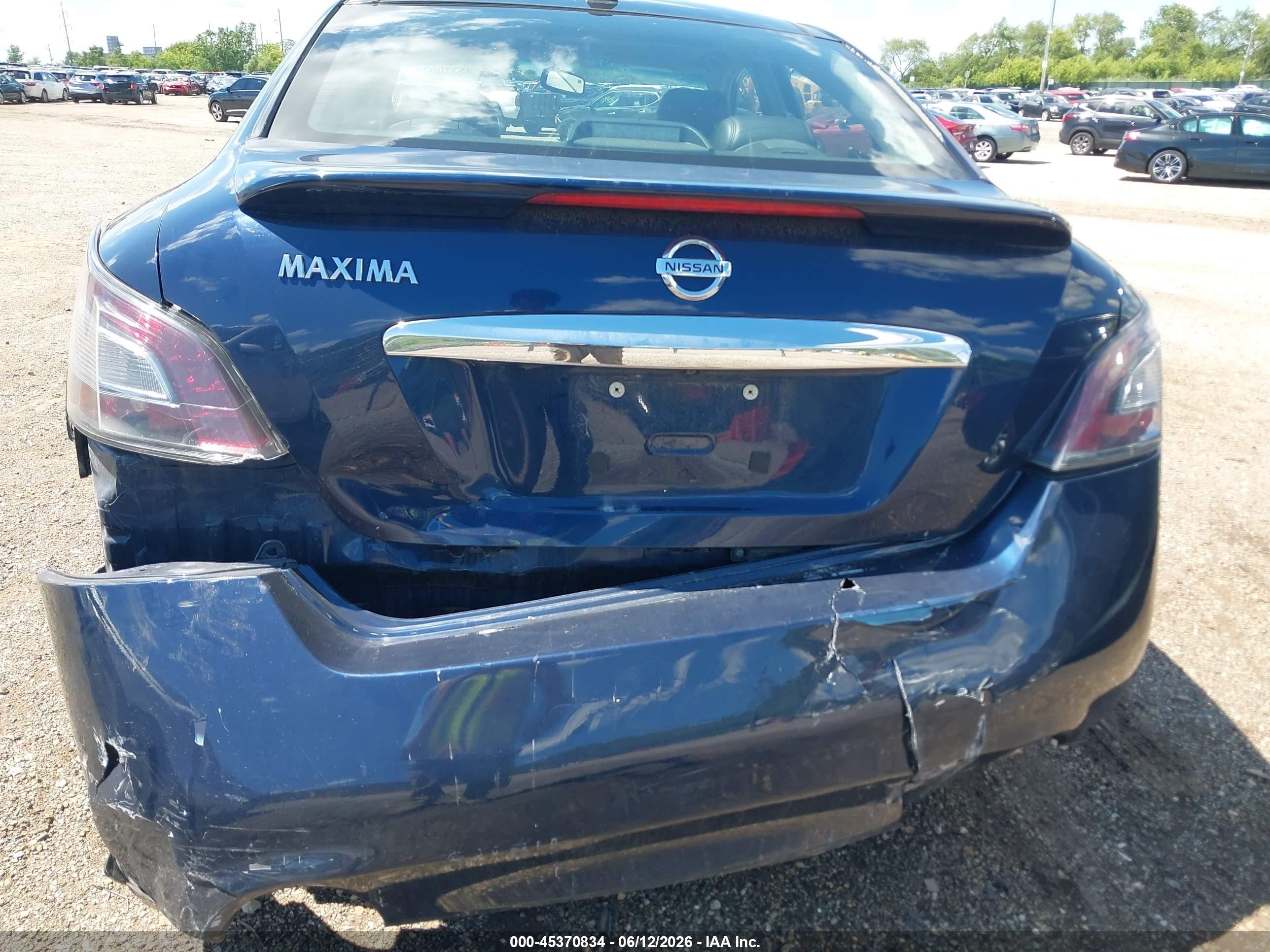 2014 Nissan Maxima 3.5 Sv Blue vin: 1N4AA5AP8EC914146