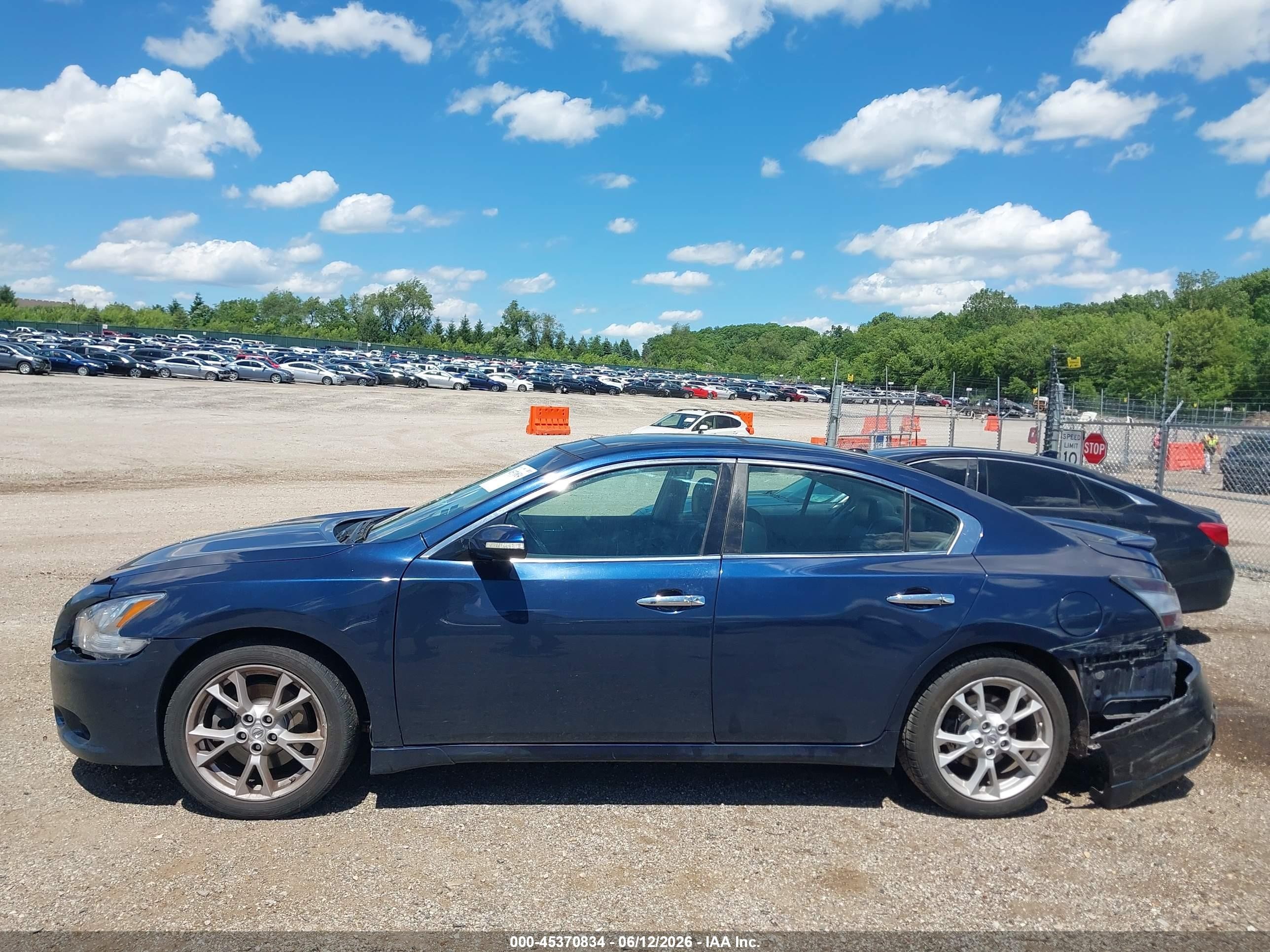 2014 Nissan Maxima 3.5 Sv Blue vin: 1N4AA5AP8EC914146