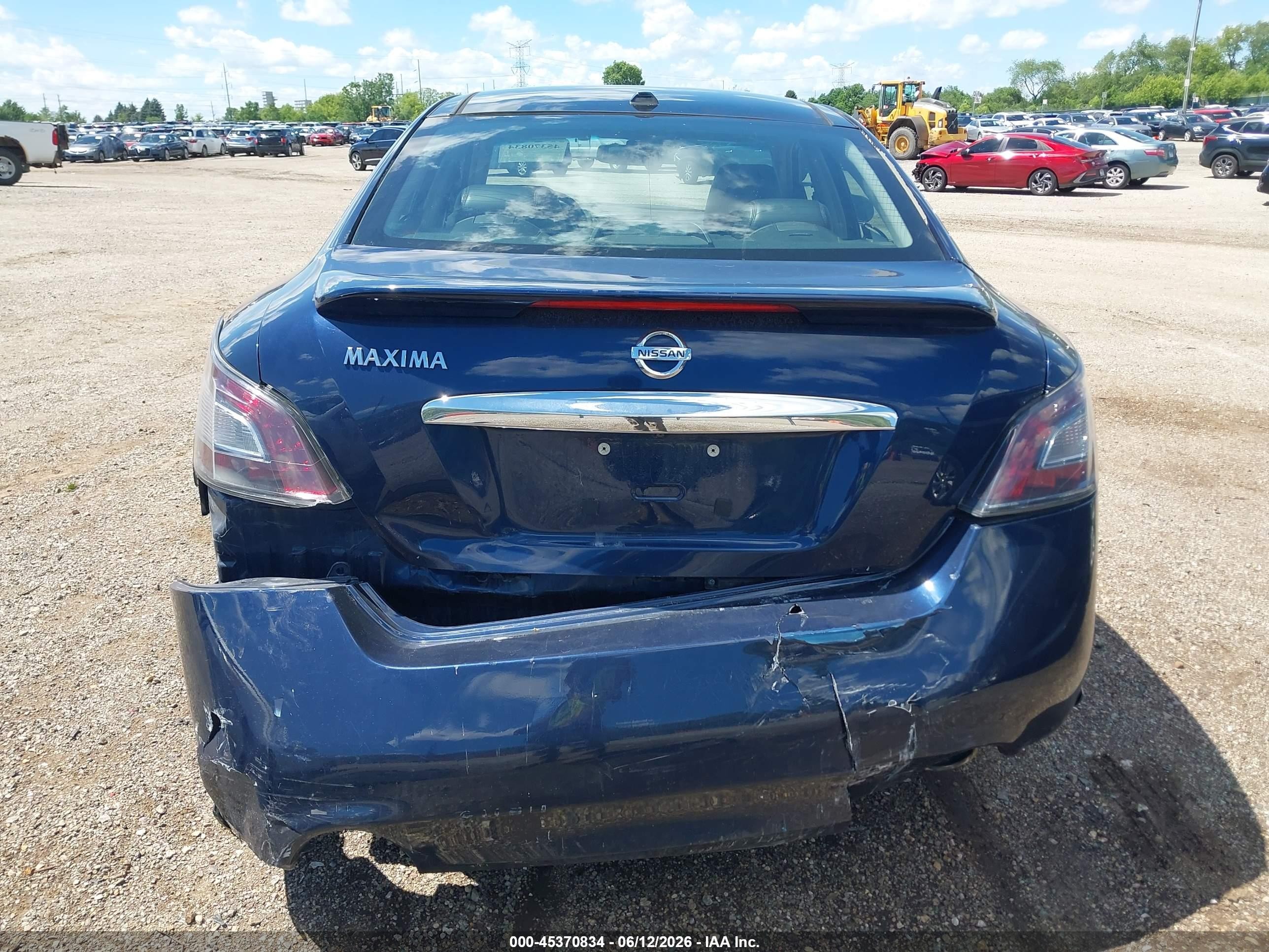 2014 Nissan Maxima 3.5 Sv Blue vin: 1N4AA5AP8EC914146