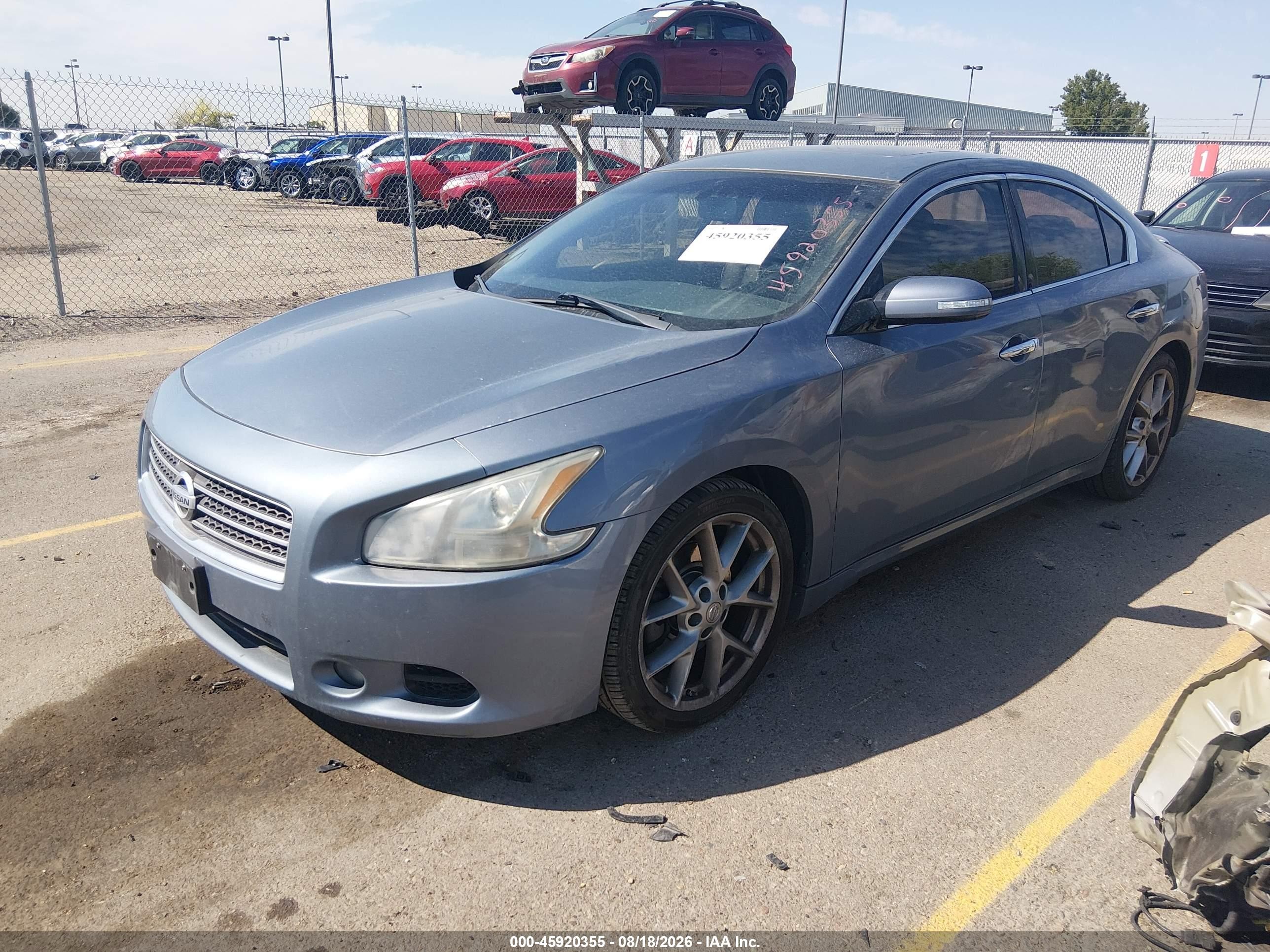2010 Nissan Maxima 3.5 Sv Серый vin: 1N4AA5AP9AC832789