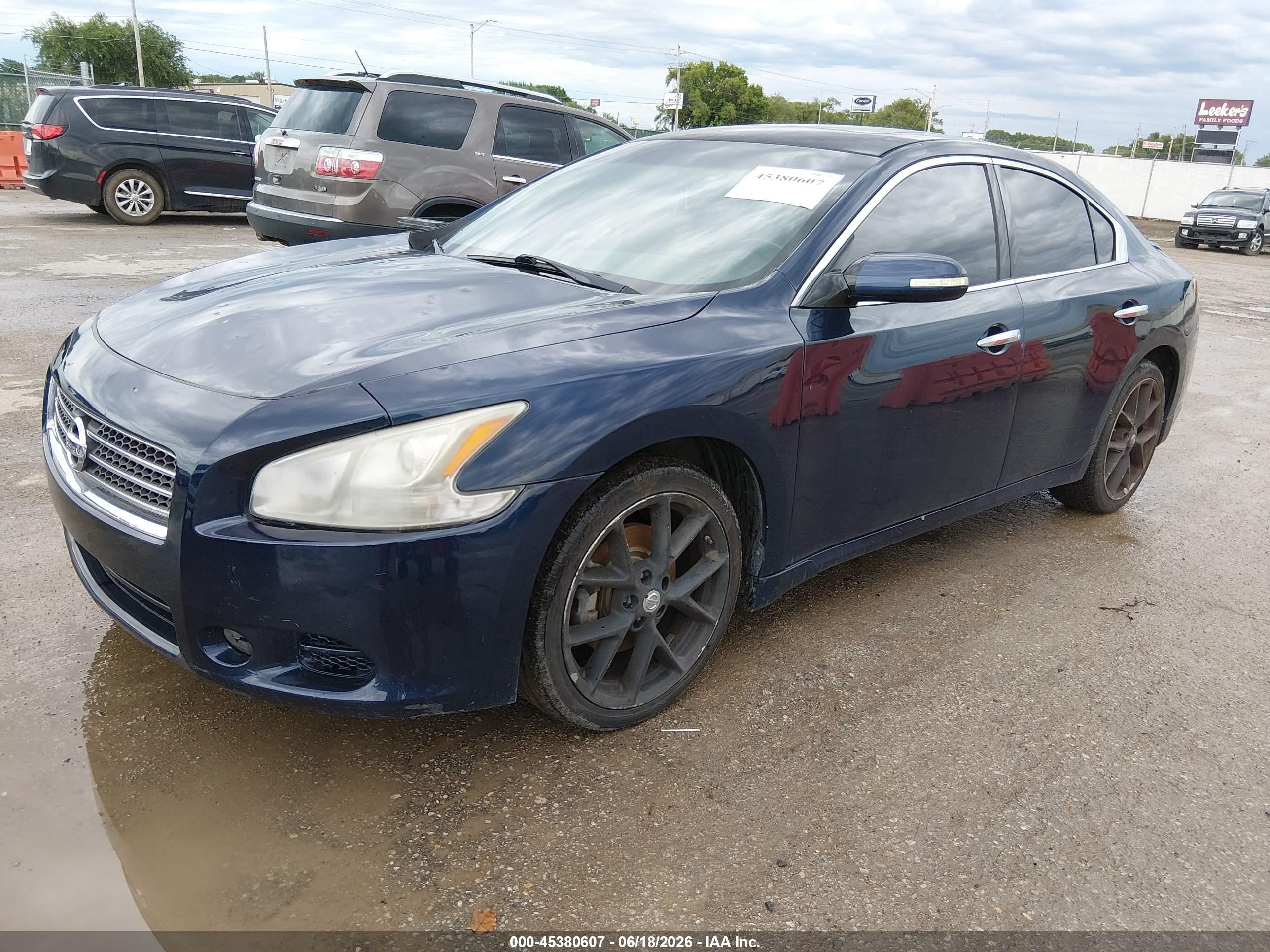2010 Nissan Maxima 3.5 Sv Blue vin: 1N4AA5AP9AC850130