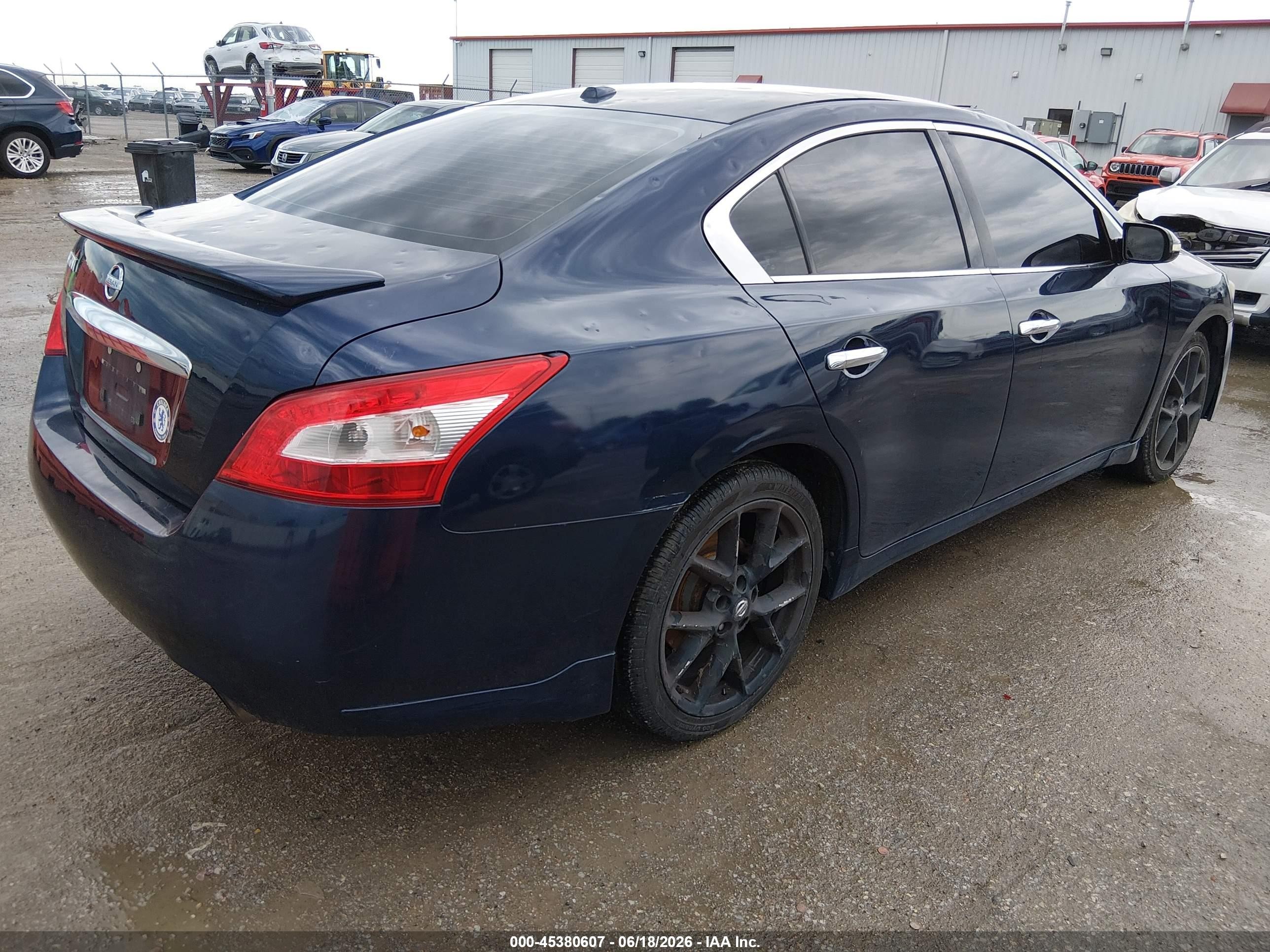2010 Nissan Maxima 3.5 Sv Blue vin: 1N4AA5AP9AC850130