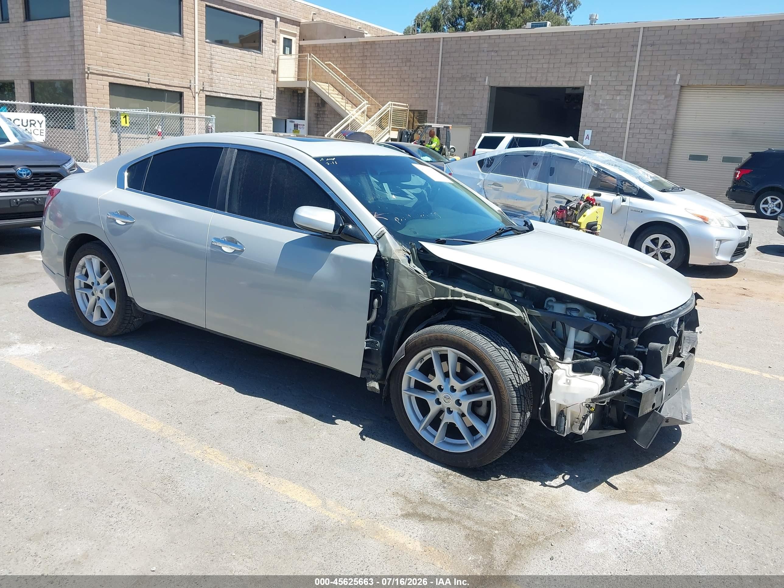 2010 Nissan Maxima 3.5 S Серебряный vin: 1N4AA5AP9AC874766