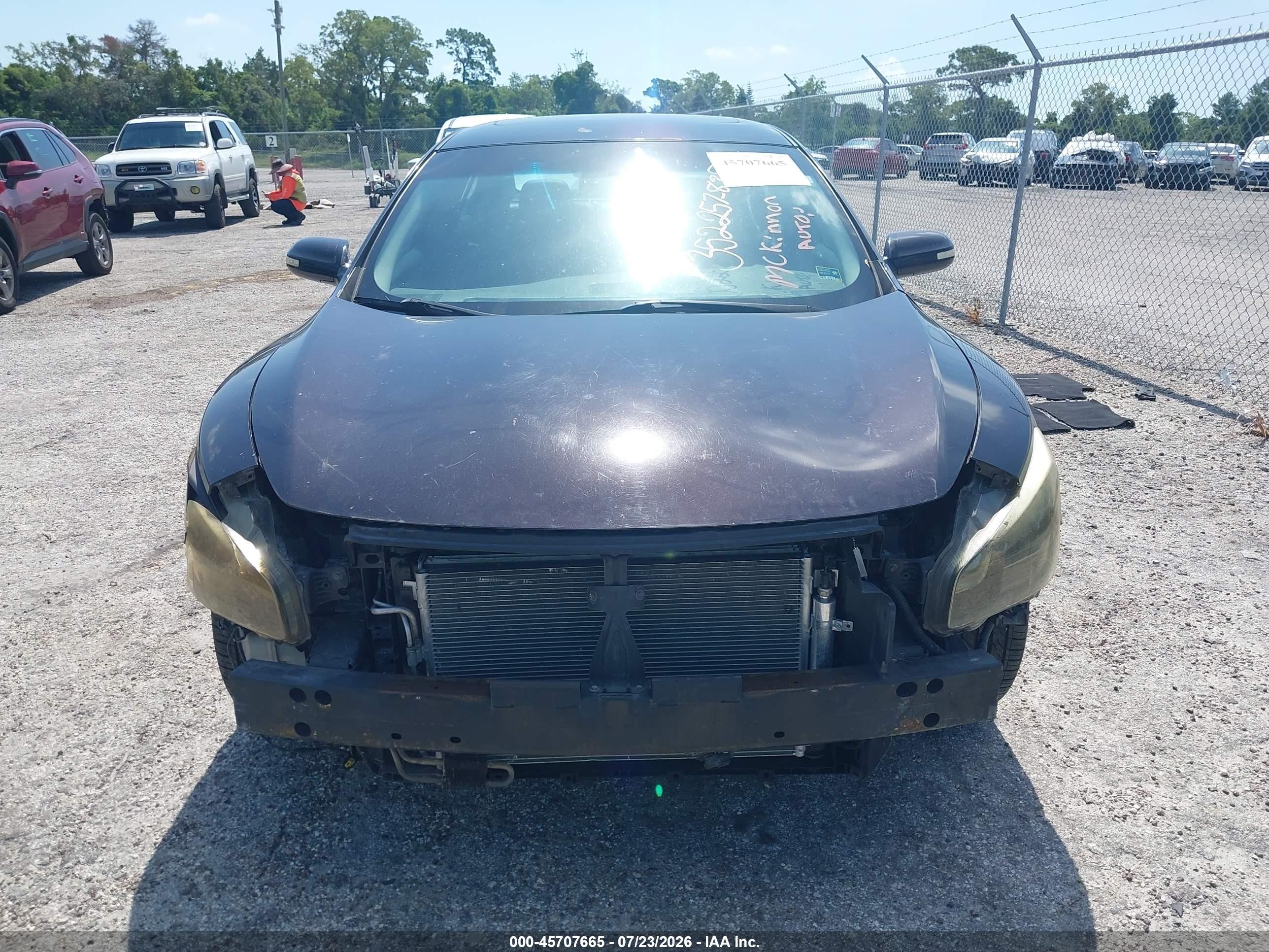 2011 Nissan Maxima 3.5 Sv Бордовый vin: 1N4AA5AP9BC812933