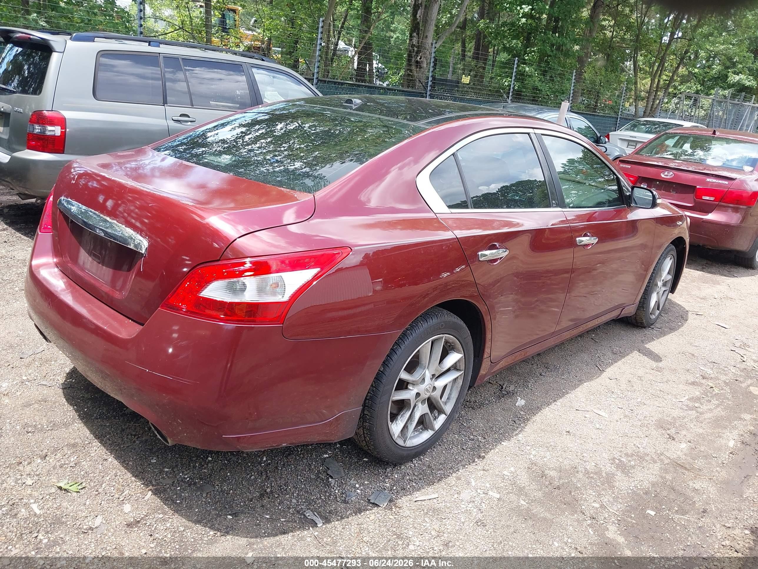 2011 Nissan Maxima 3.5 Sv Maroon vin: 1N4AA5AP9BC825844