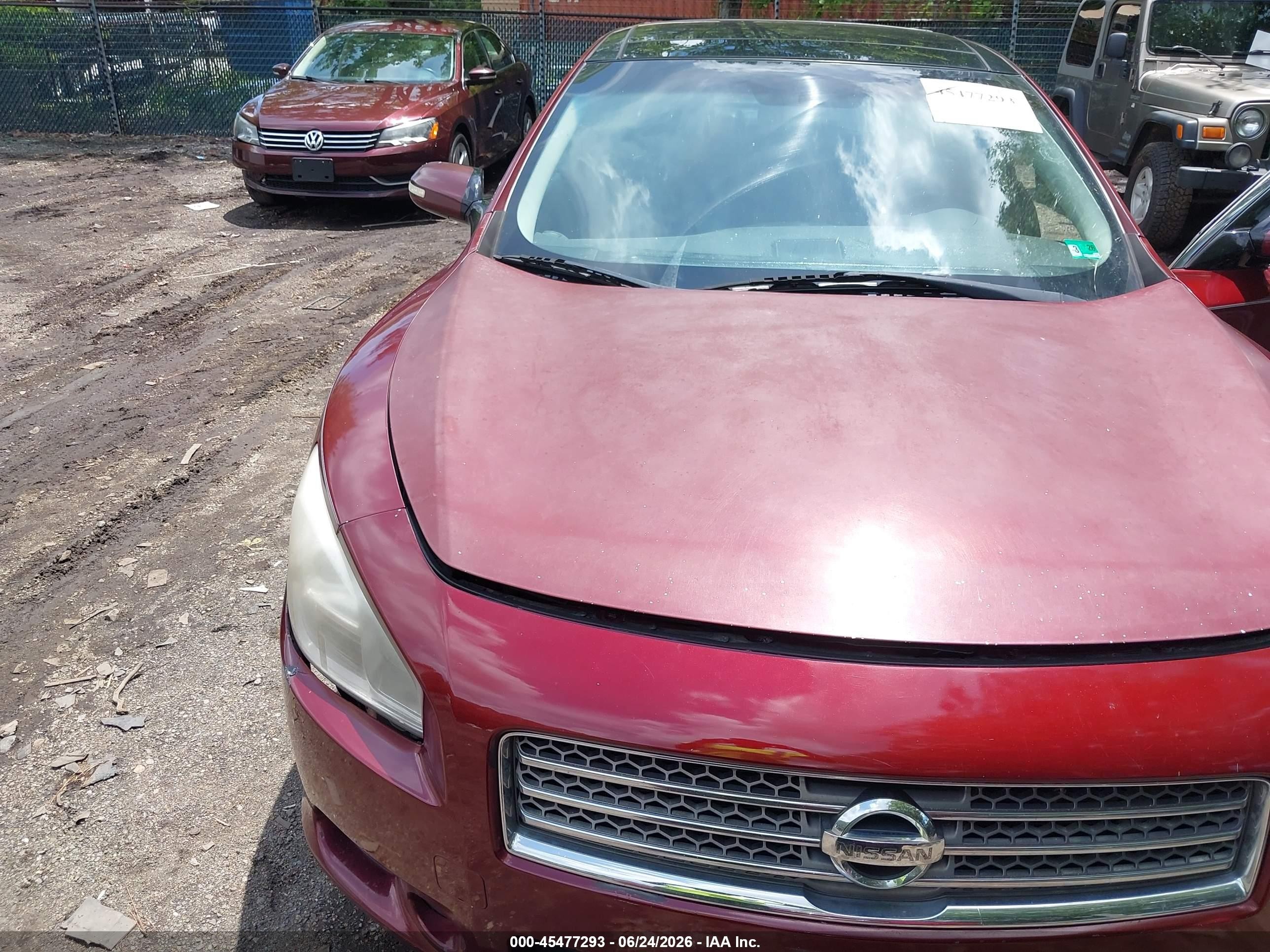 2011 Nissan Maxima 3.5 Sv Maroon vin: 1N4AA5AP9BC825844