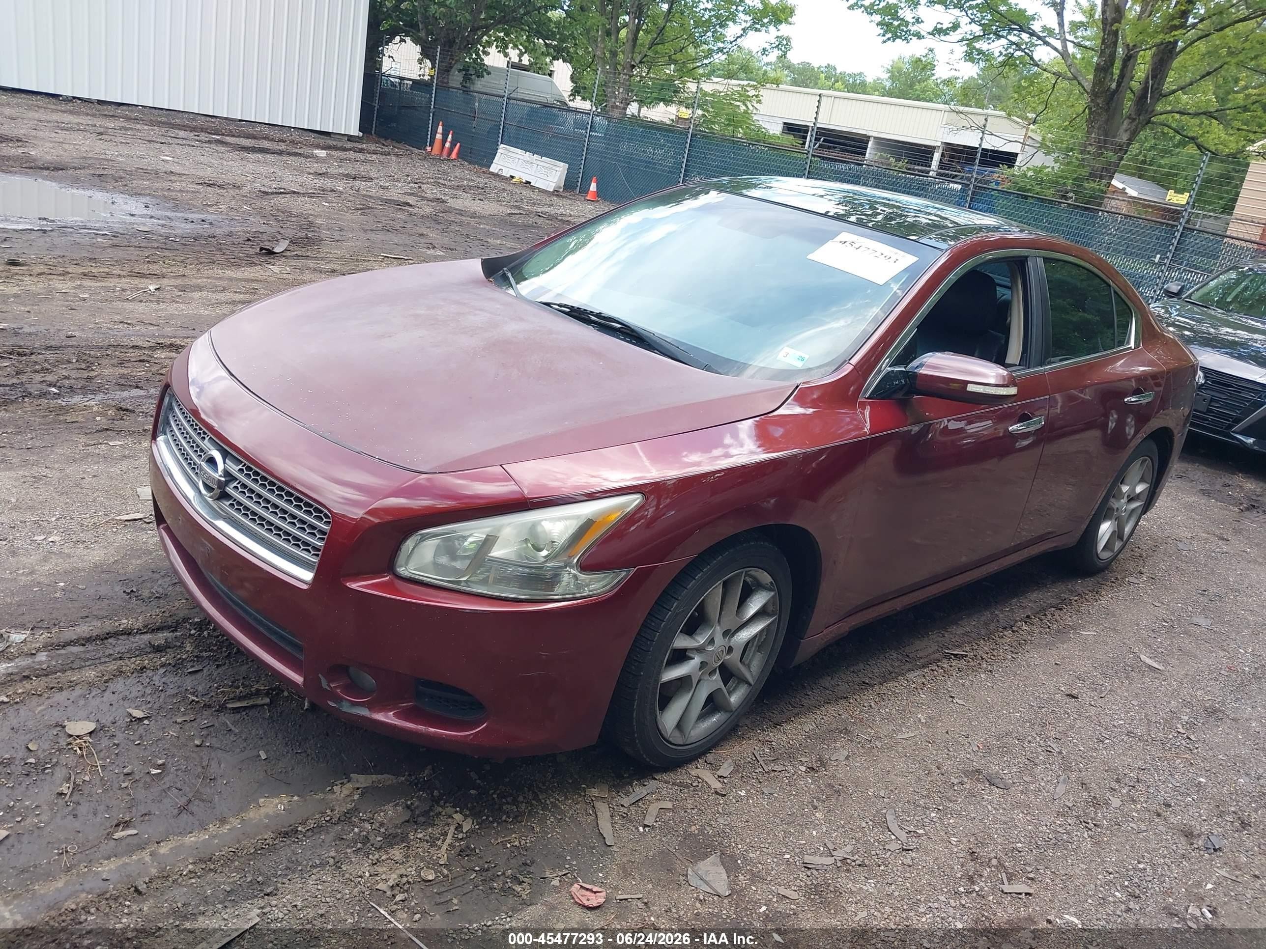 2011 Nissan Maxima 3.5 Sv Maroon vin: 1N4AA5AP9BC825844