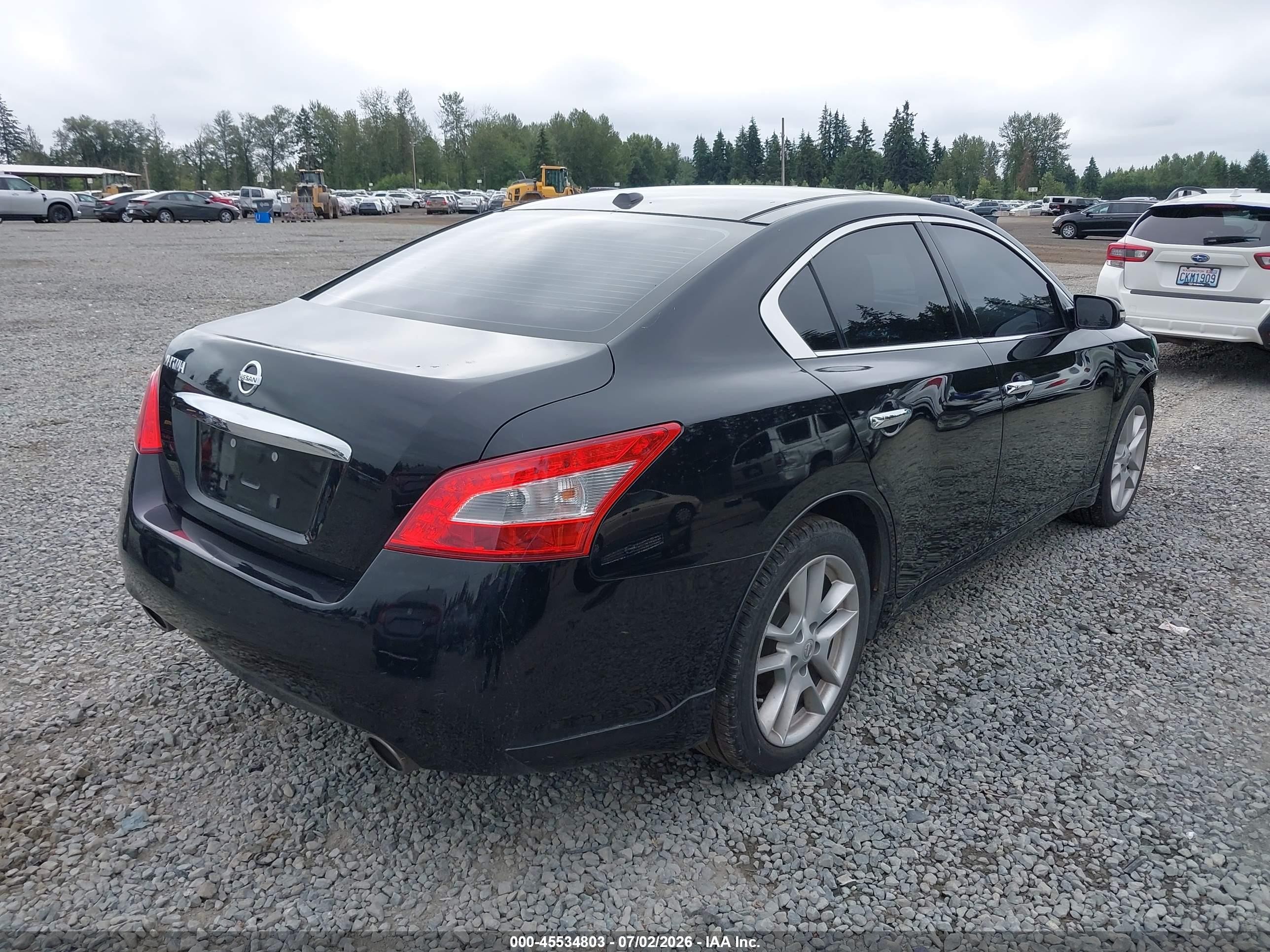 2011 Nissan Maxima 3.5 Sv Black vin: 1N4AA5AP9BC826329