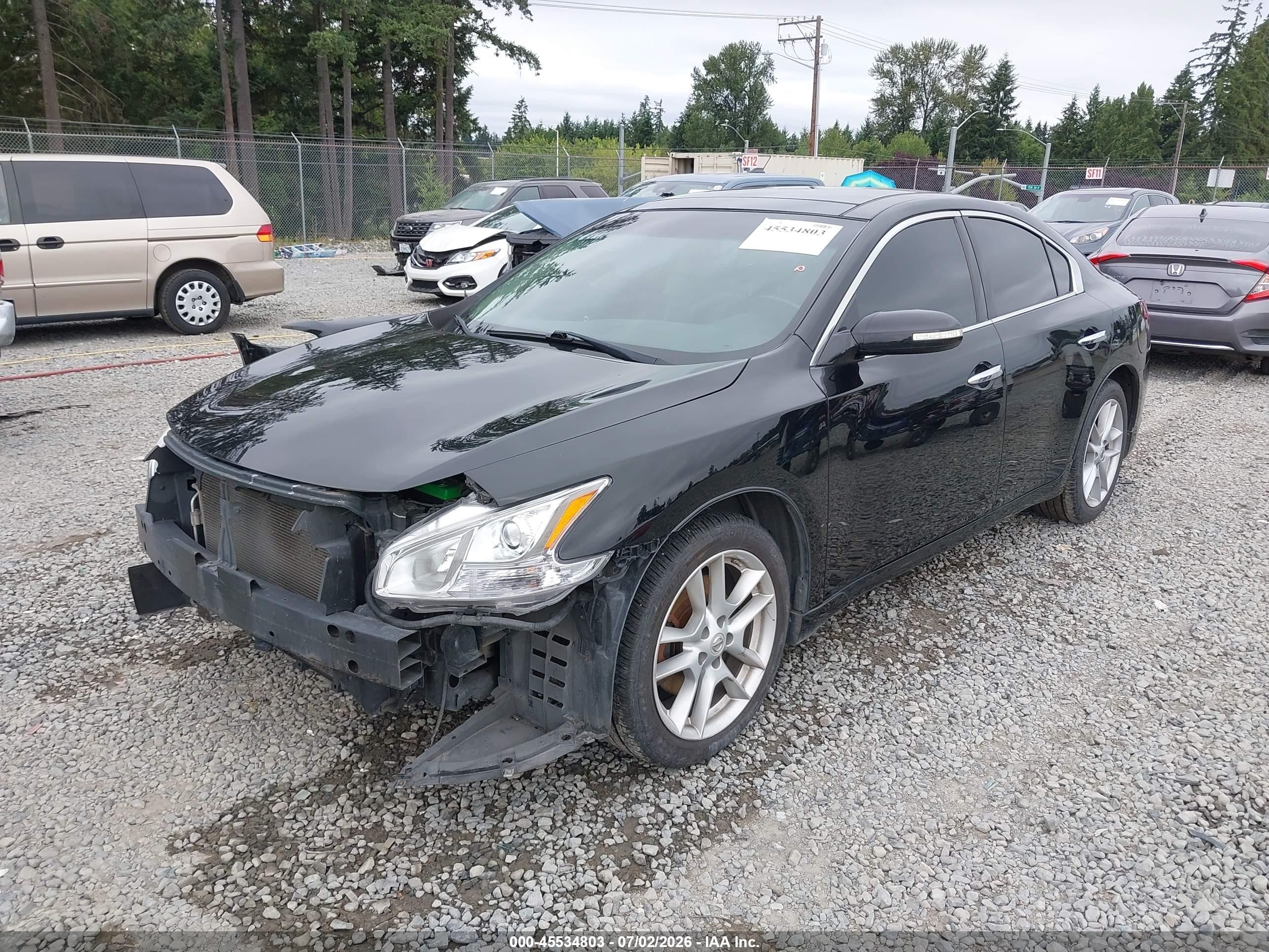 2011 Nissan Maxima 3.5 Sv Black vin: 1N4AA5AP9BC826329