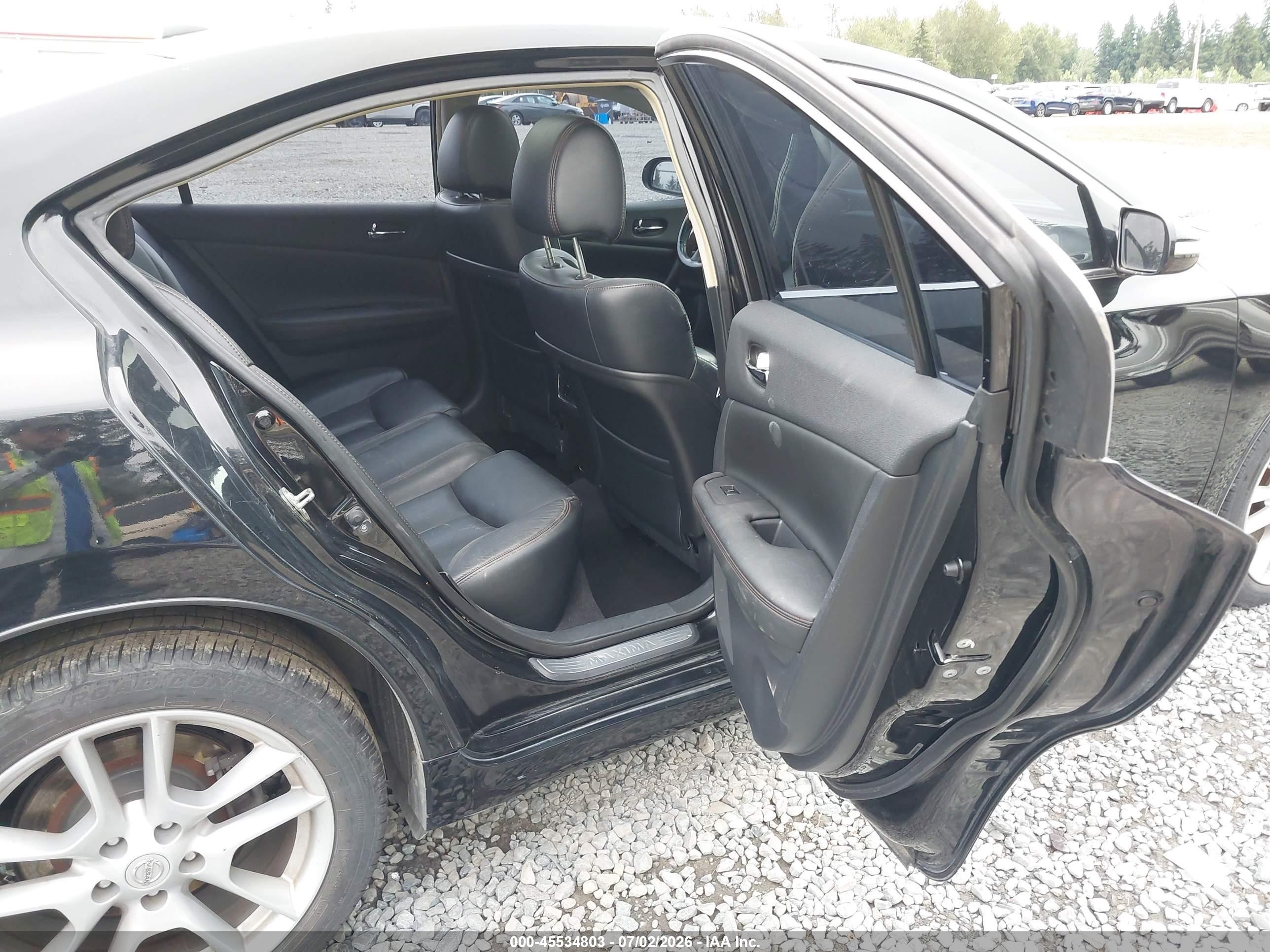 2011 Nissan Maxima 3.5 Sv Black vin: 1N4AA5AP9BC826329