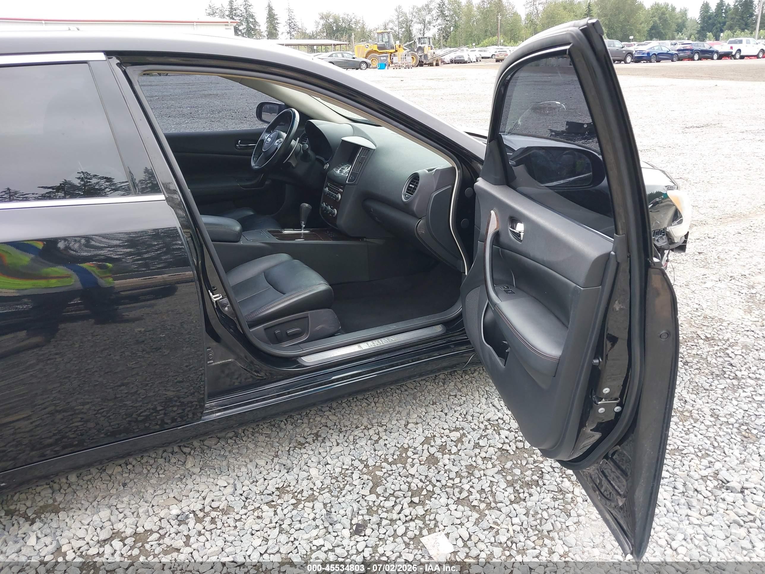 2011 Nissan Maxima 3.5 Sv Black vin: 1N4AA5AP9BC826329
