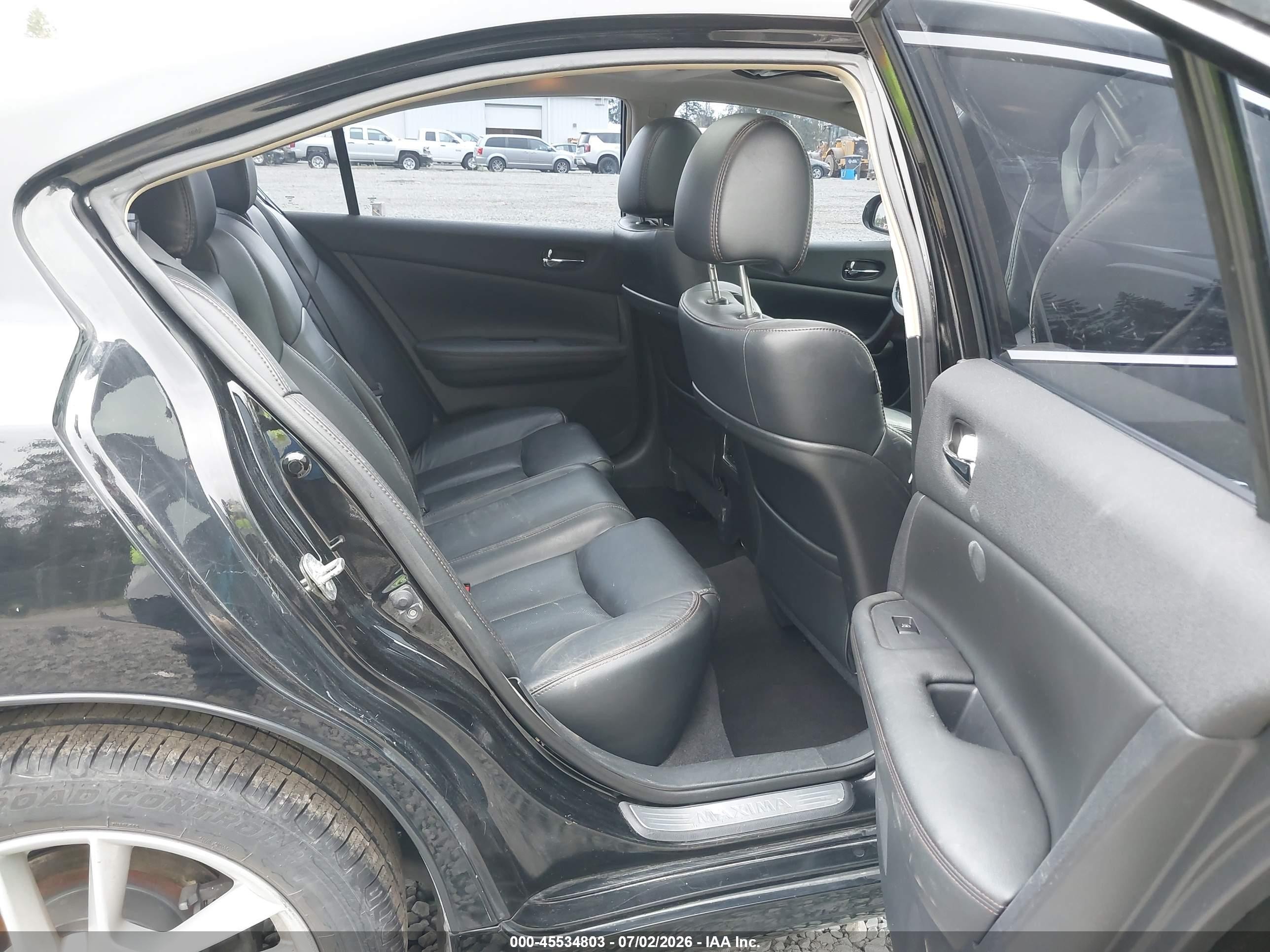2011 Nissan Maxima 3.5 Sv Black vin: 1N4AA5AP9BC826329