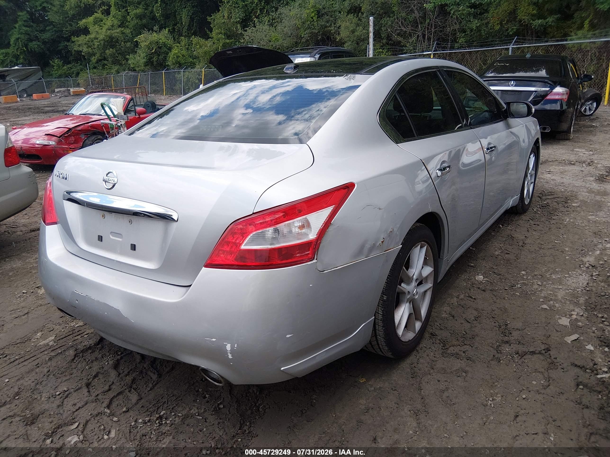 2011 Nissan Maxima 3.5 Sv Silver vin: 1N4AA5AP9BC852395
