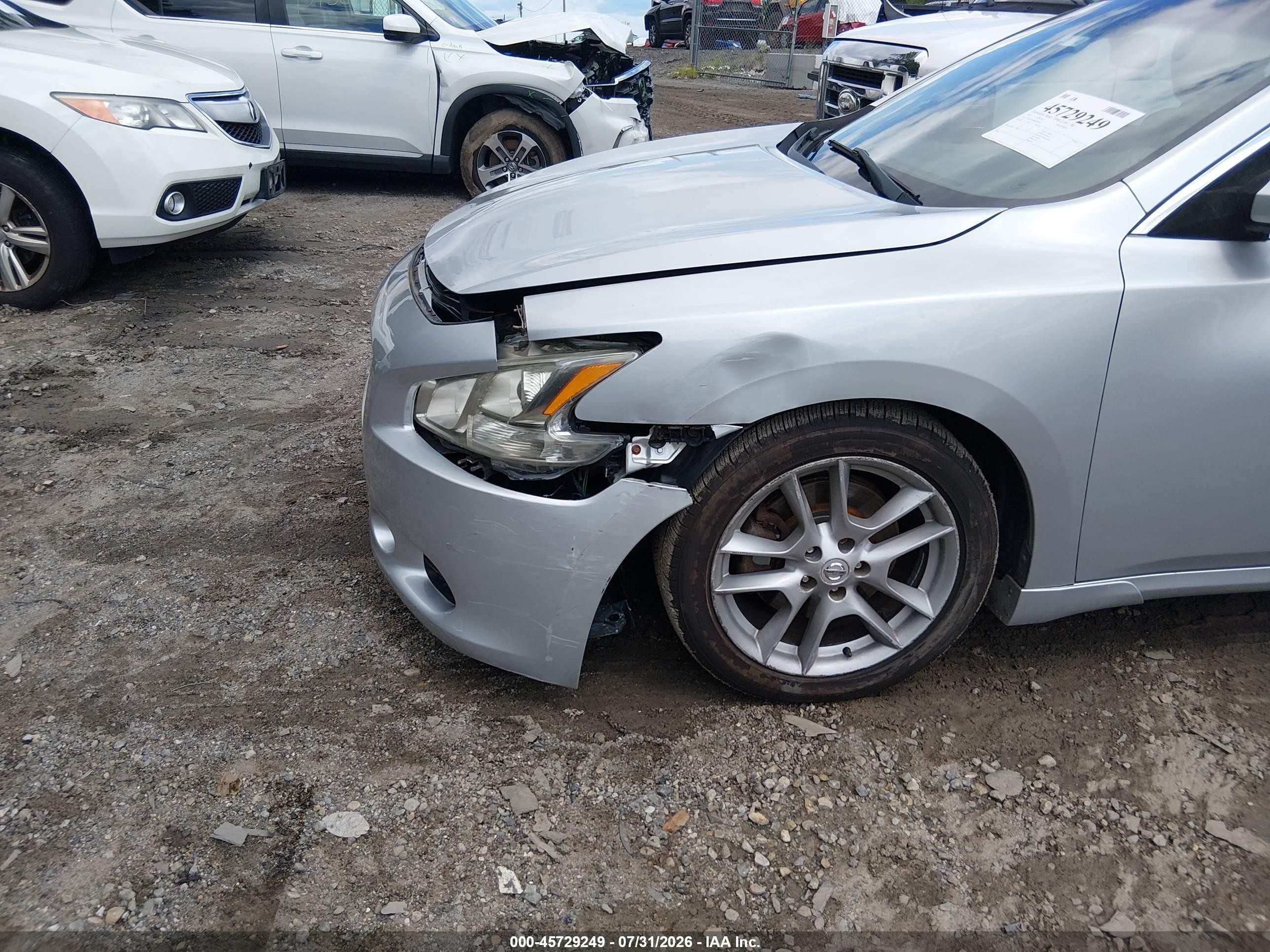 2011 Nissan Maxima 3.5 Sv Silver vin: 1N4AA5AP9BC852395
