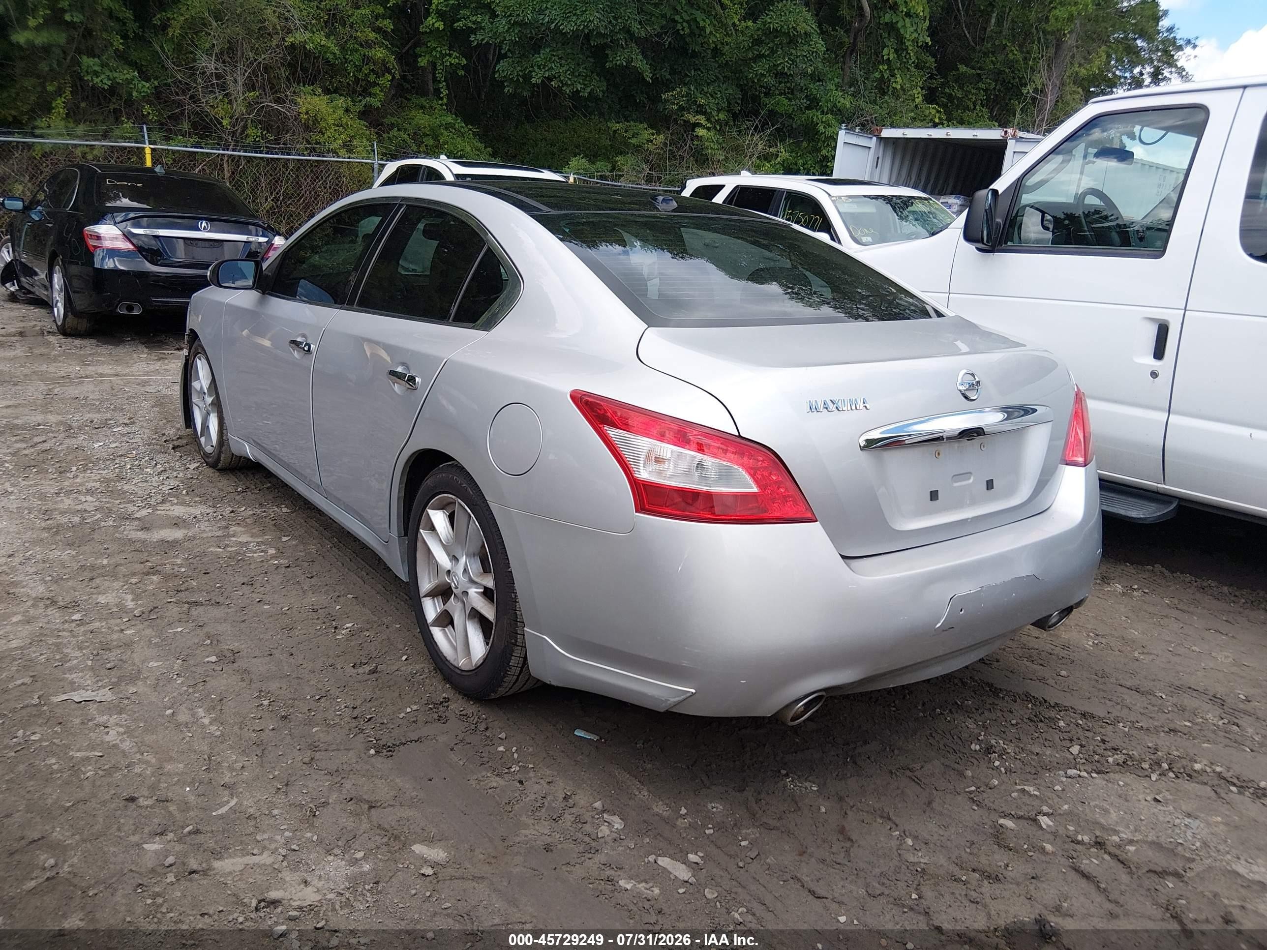2011 Nissan Maxima 3.5 Sv Silver vin: 1N4AA5AP9BC852395