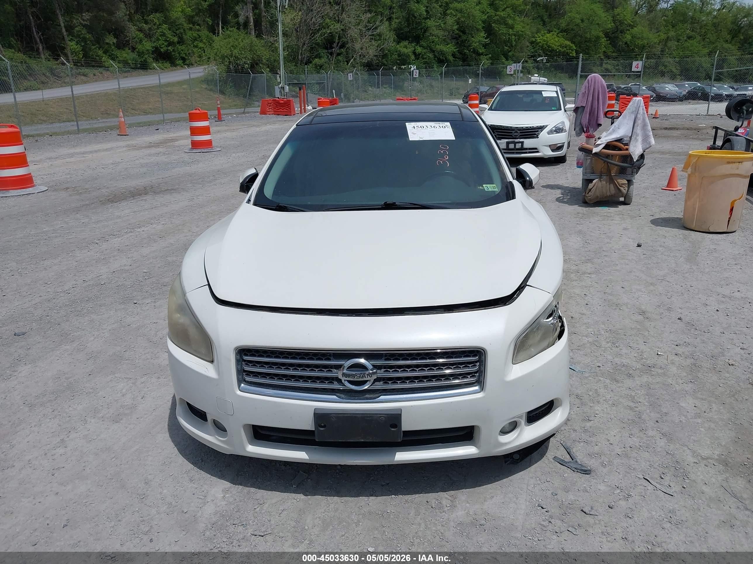 2011 Nissan Maxima 3.5 Sv White vin: 1N4AA5AP9BC862747